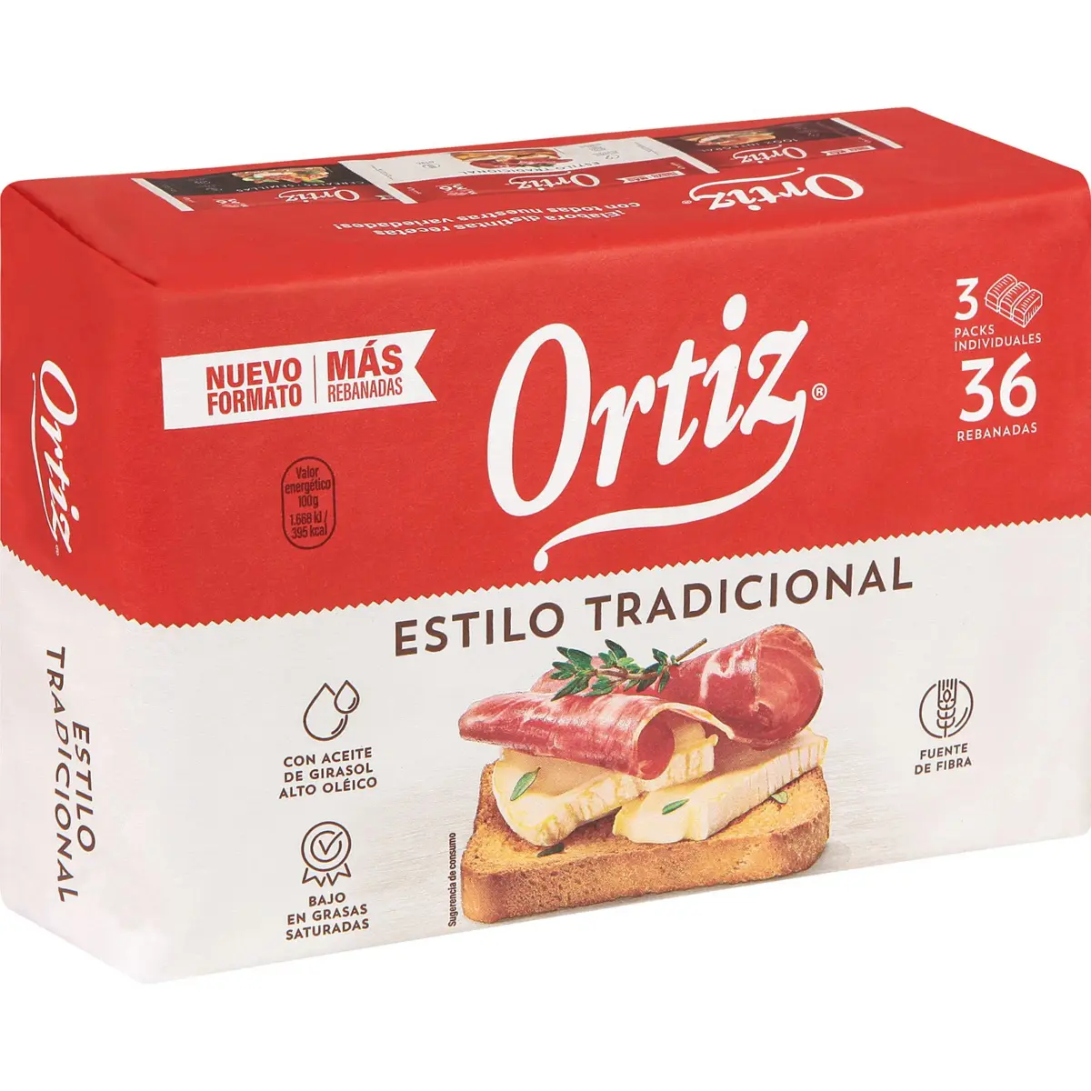 Traditional toast bread, 36 units Ortiz