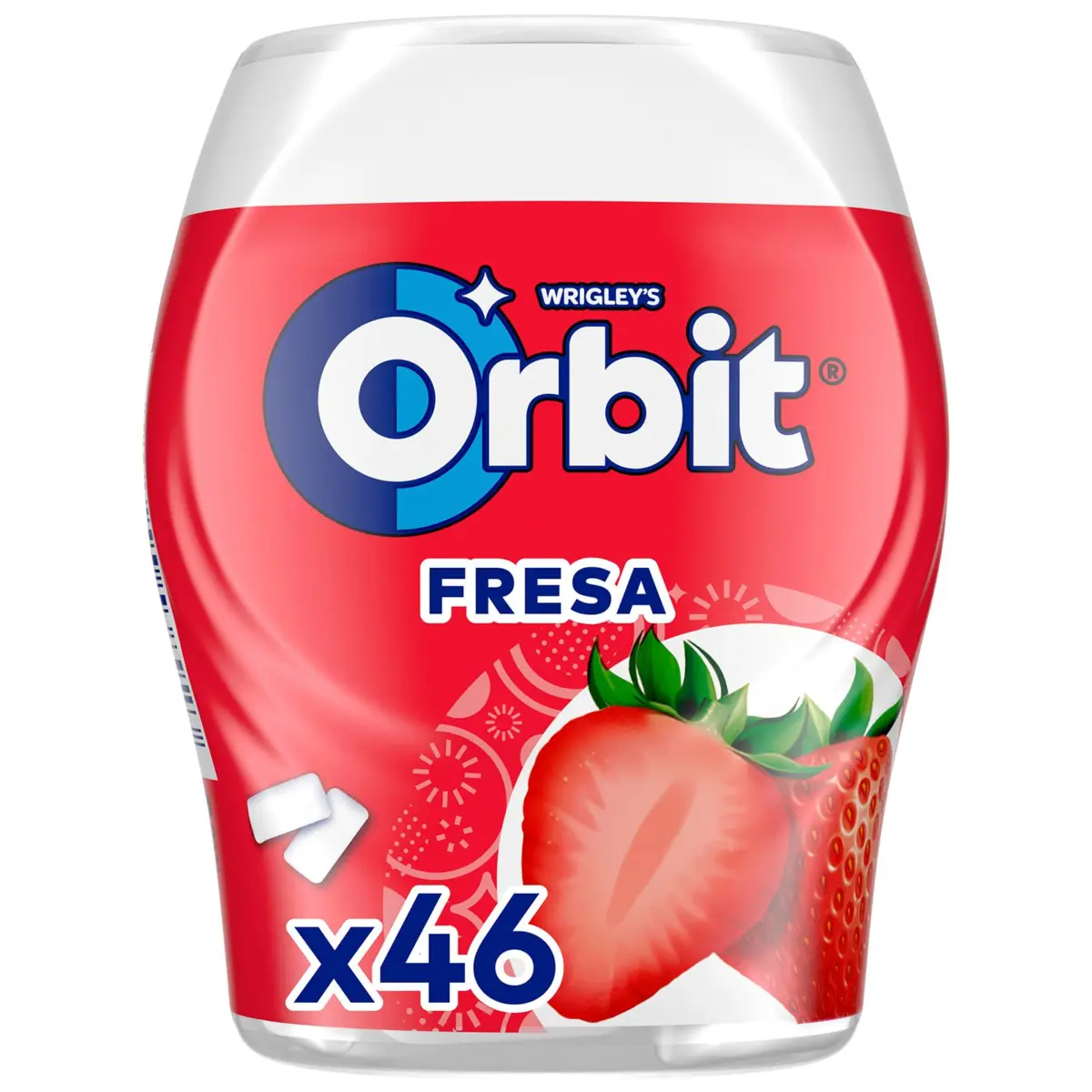 Chicles en Grageas Sabor Fresa Bote Orbit