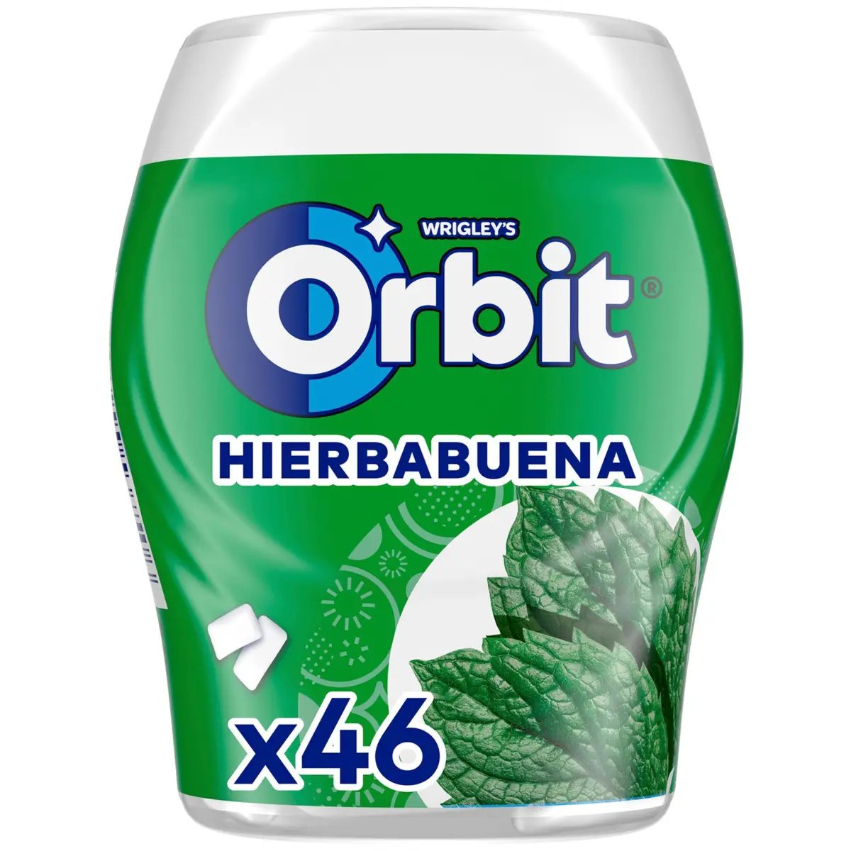 Mint-flavoured gum pellets Orbit