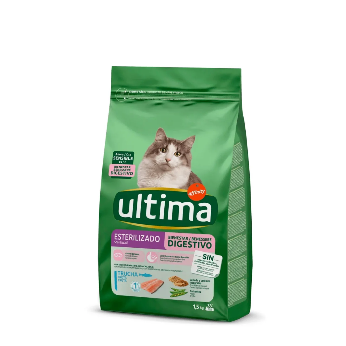 Comida Seca Gatos Esterilizado Sensible Ultima