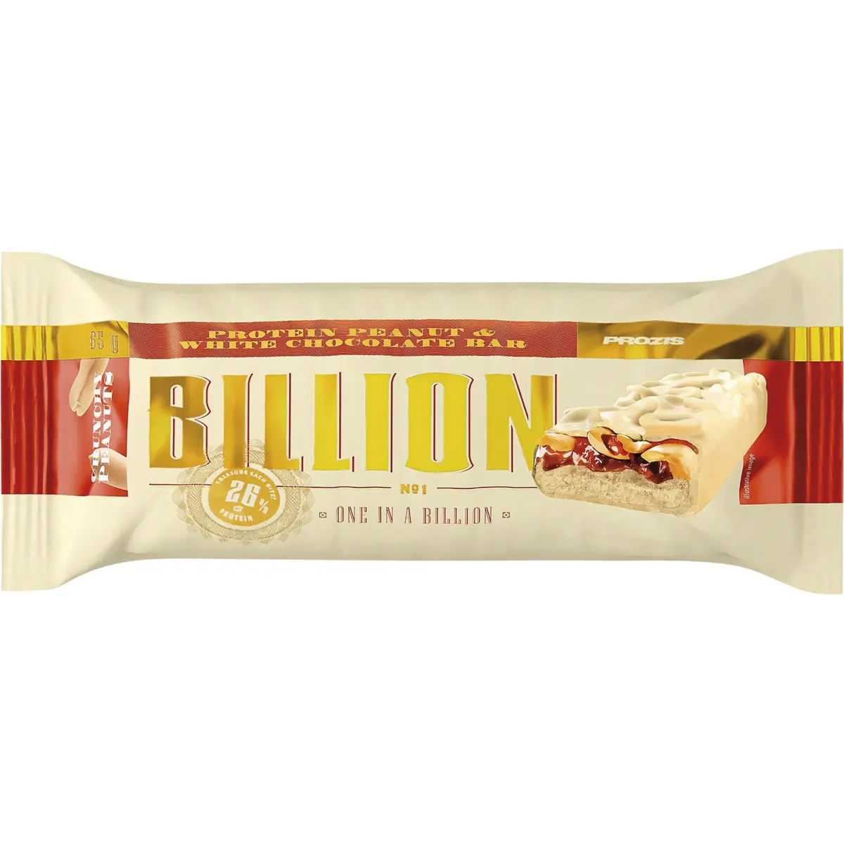 Barrita Protei. Cacahuete Chocolate Blanco Billion Prozis