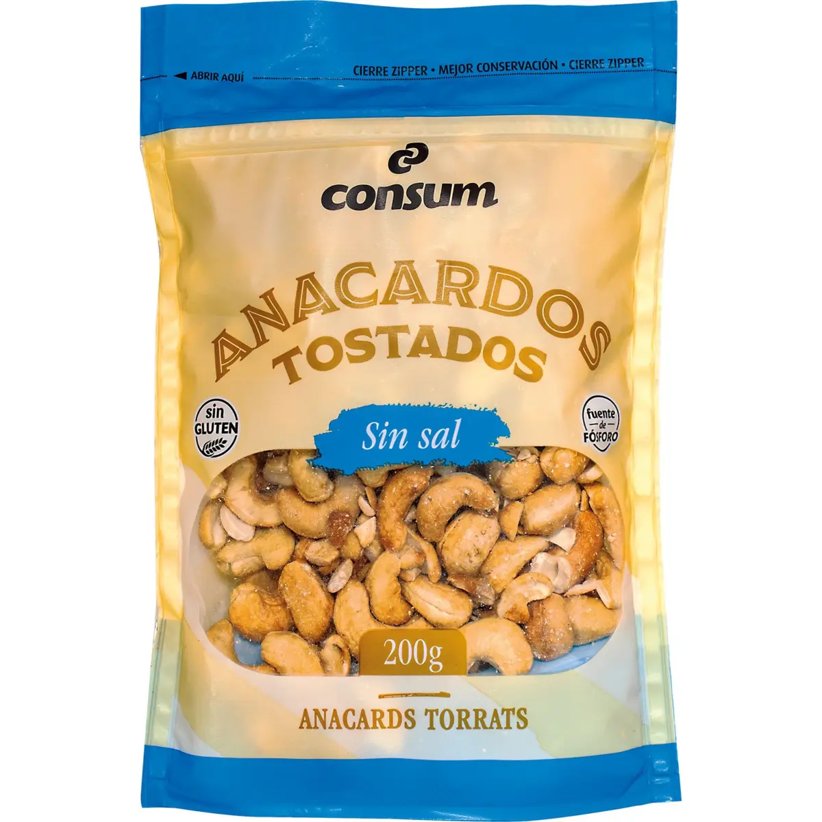 Noix de cajou grillées sans sel Consum