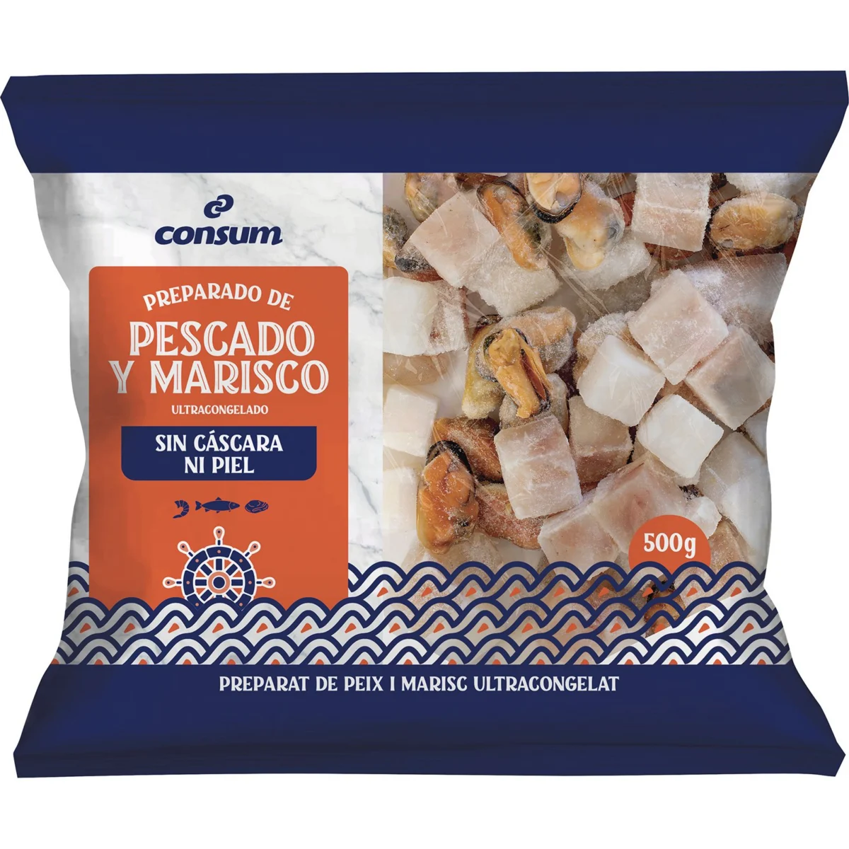 Preparat de peix i marisc sense closca ni pell Consum