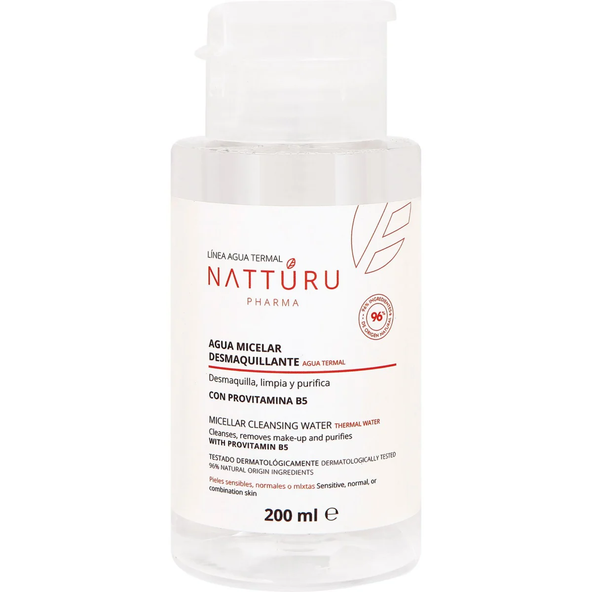 Eau micellaire visage, gamme Eau thermale Natturu Phar