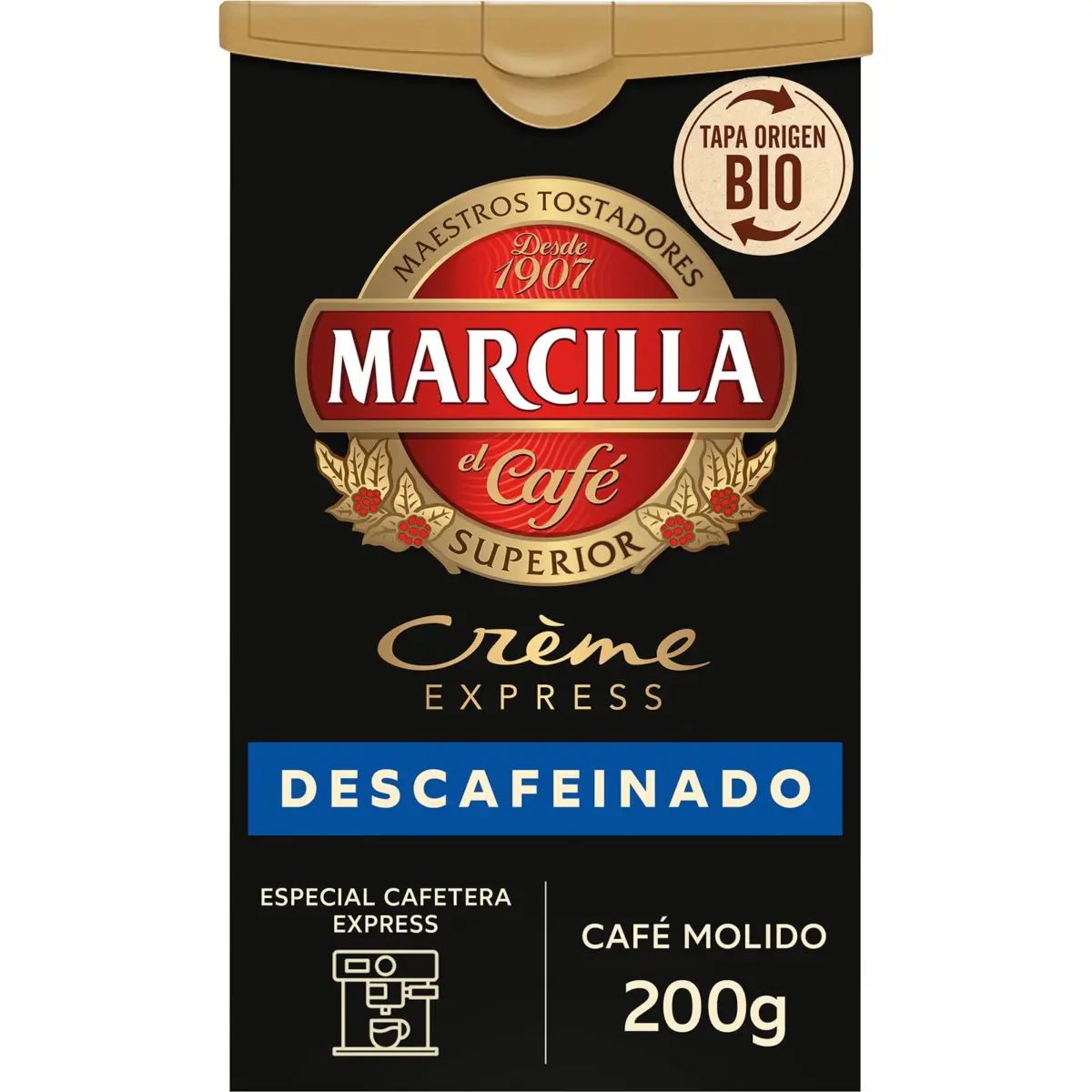 Gemahlener Kaffee Crème Express entkoffeiniert Marcilla