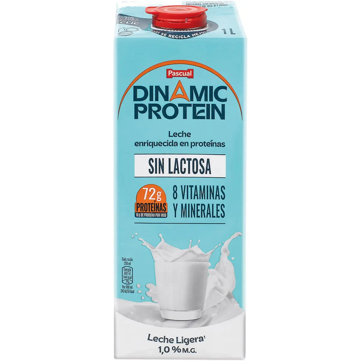 Lait Dinamic Protein avec protéines sans lactose Pascual
