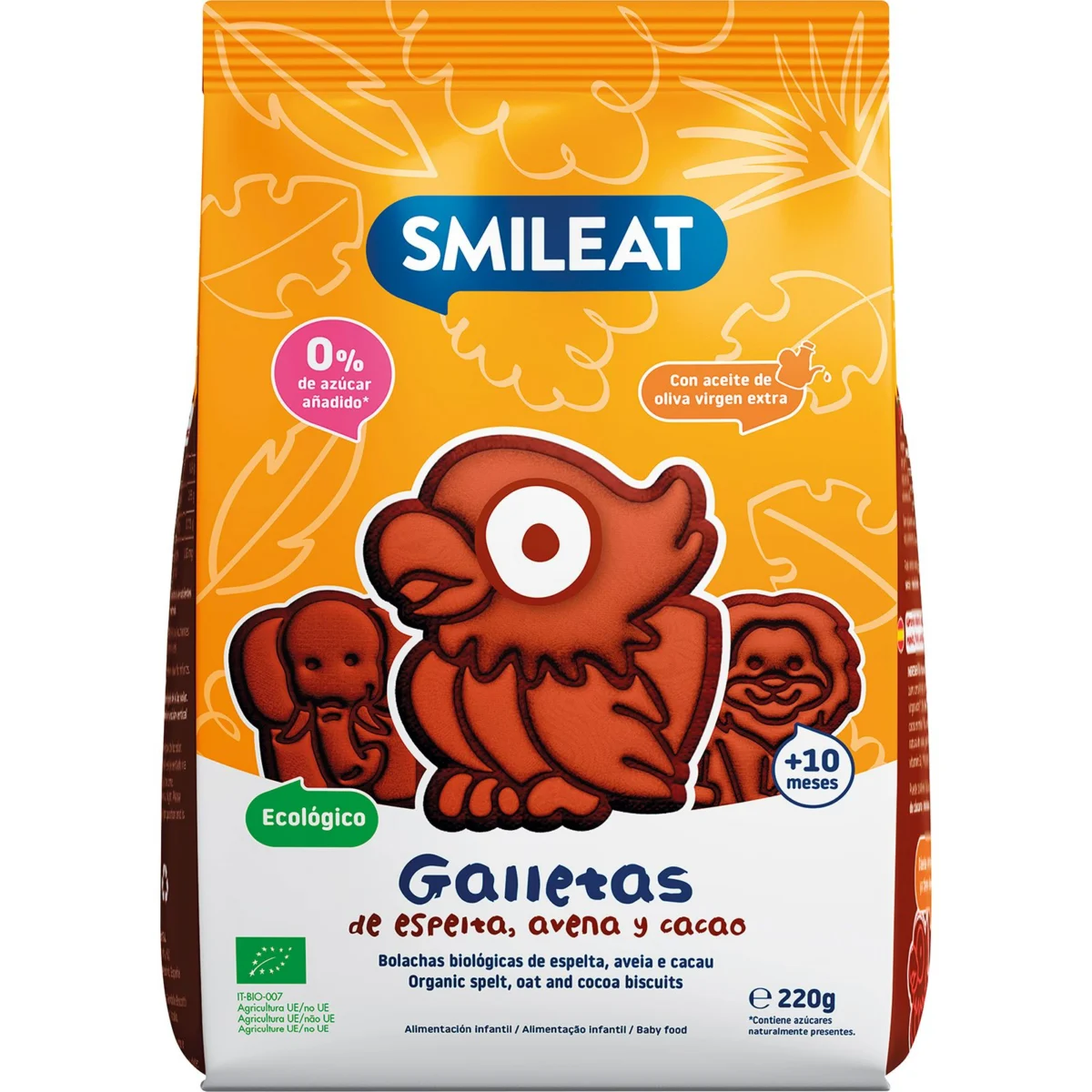 Biscuits au cacao, à l’épeautre et à l’avoine Smileat