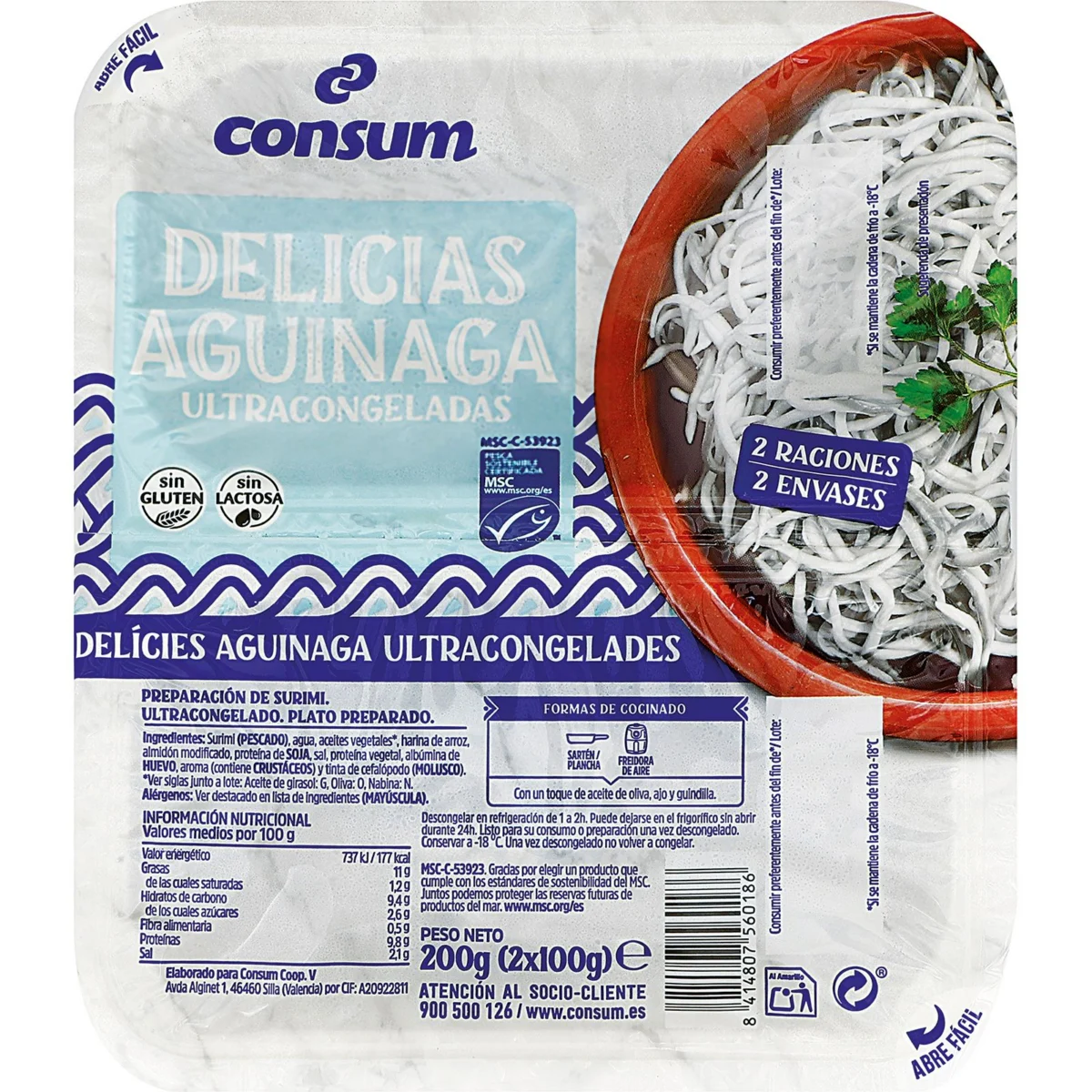 Delícies Aguinaga sense gluten, pack de 2 unitats