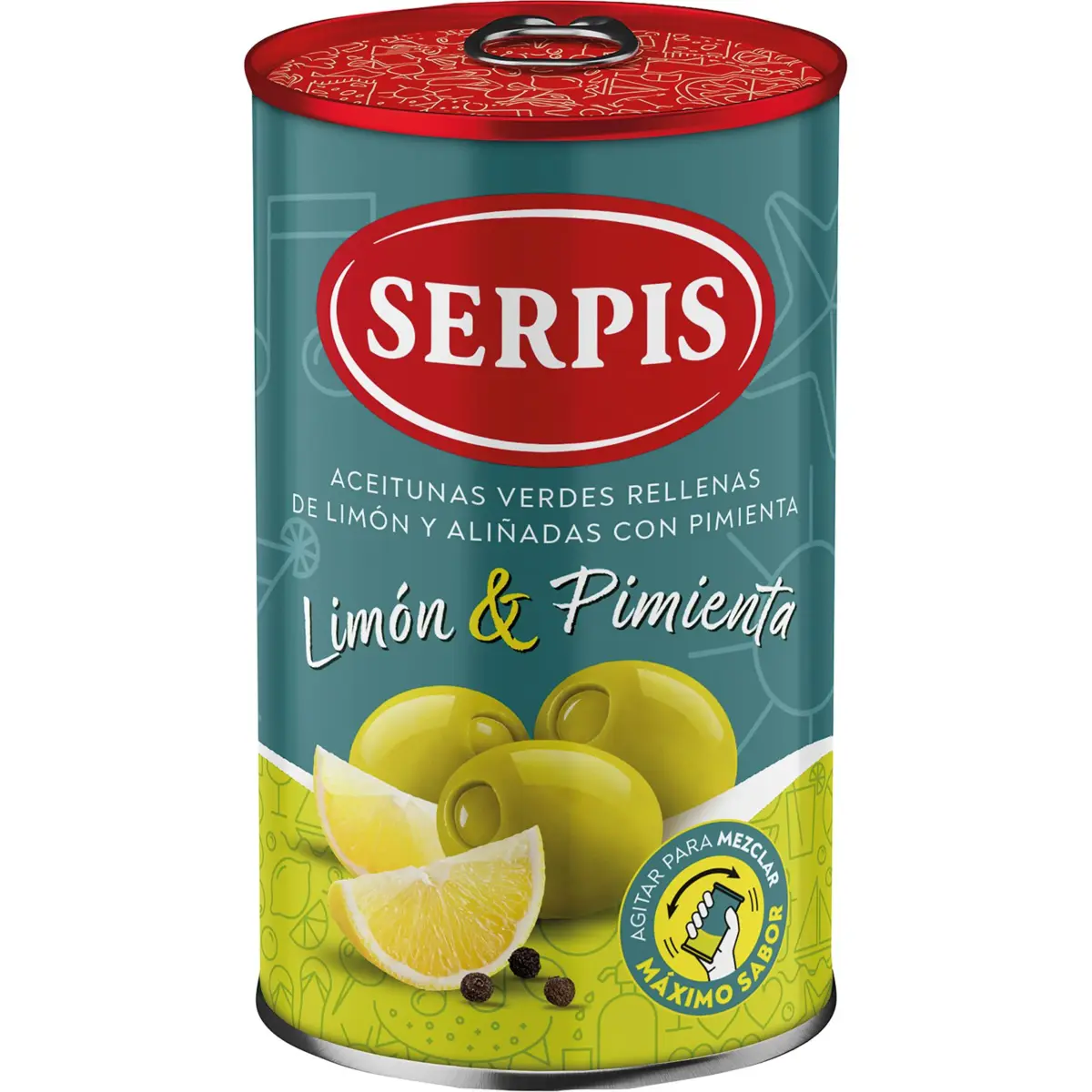 Gefüllte Oliven mit Zitrone und Pfeffer Serpis