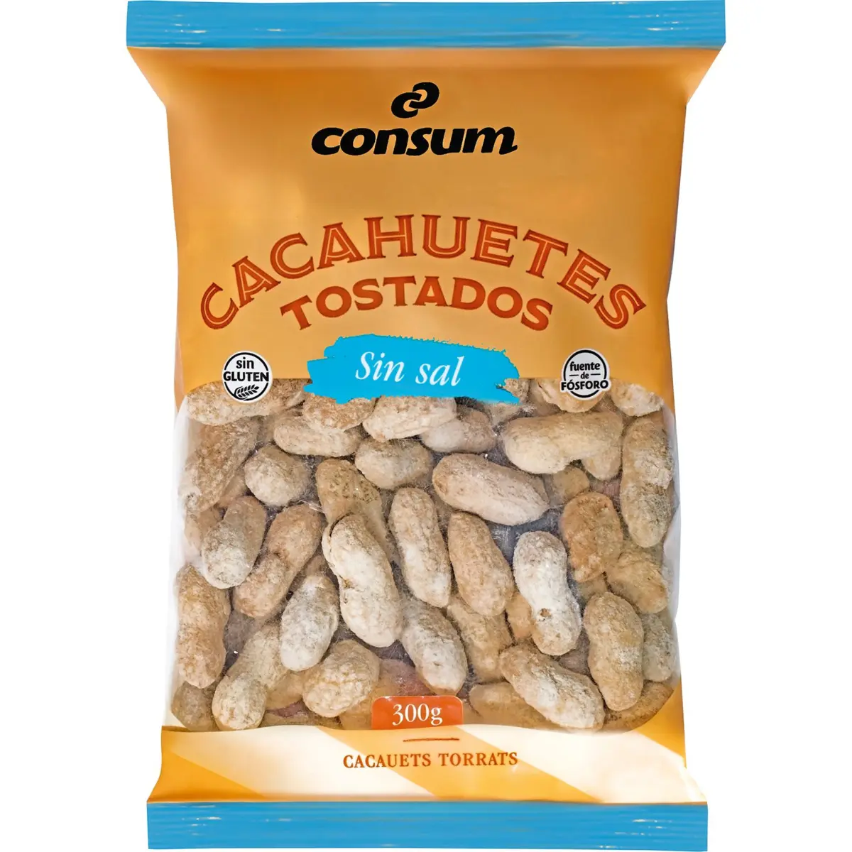 Cacauets torrats amb closca sense sal Consum