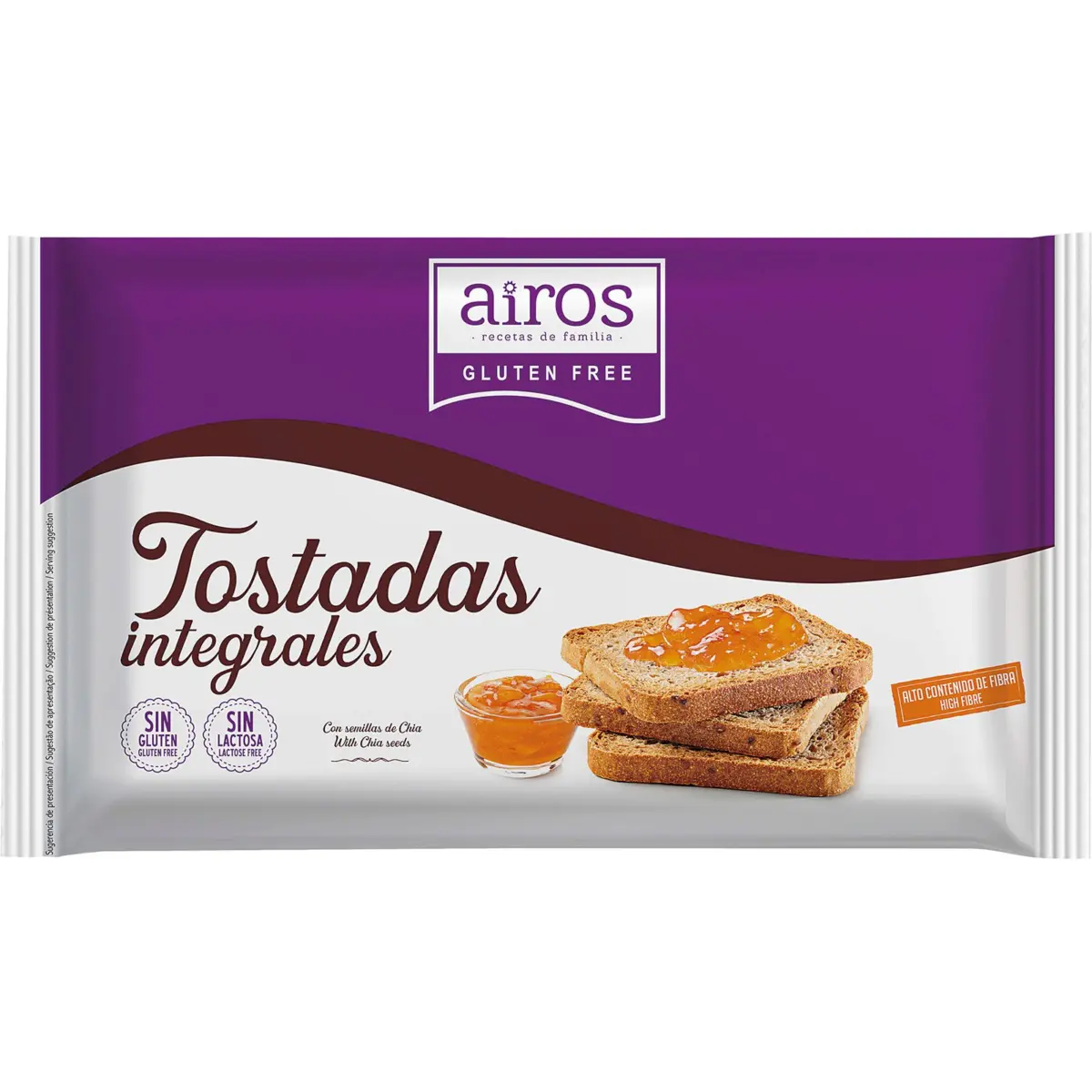 Toasts complets sans gluten Airos
