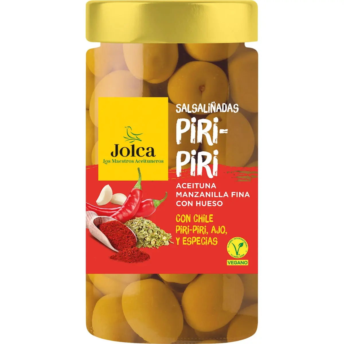 Olives Manzanilla marinées au piri-piri Jolca