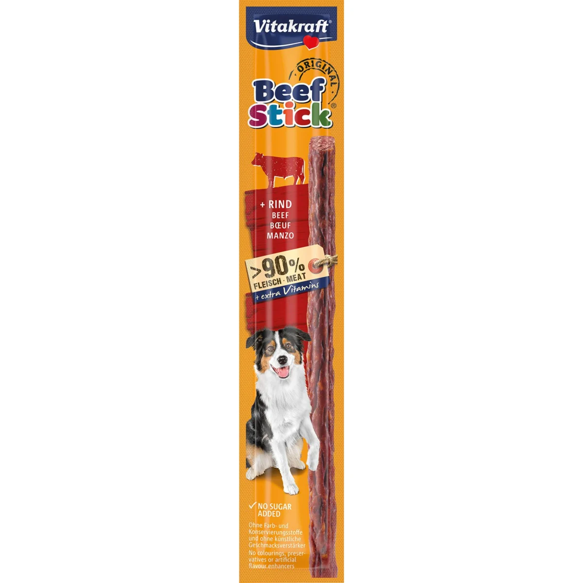 Snack en stick per a gossos amb bou Vitakraft