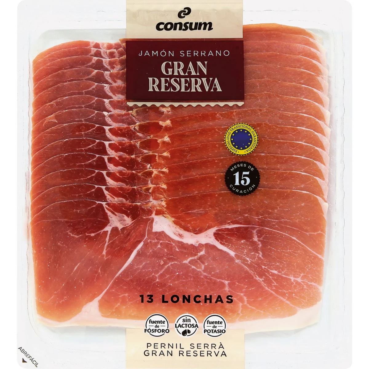 Gran Reserva ham, aged 15 months Consum