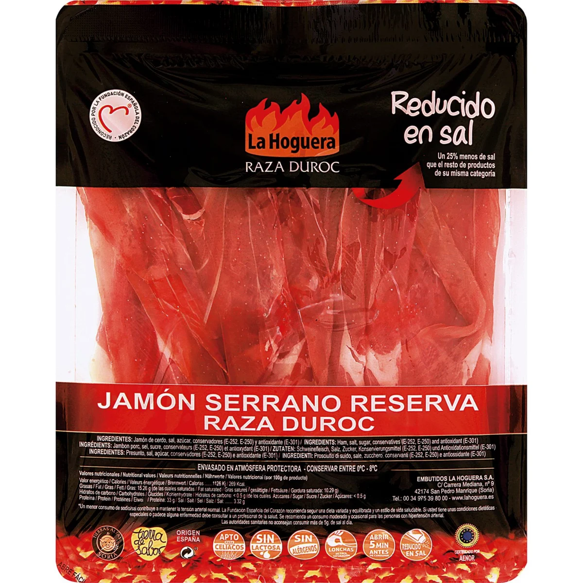 Хамон Reserva Duroc с пониженным содержанием соли La Hoguera