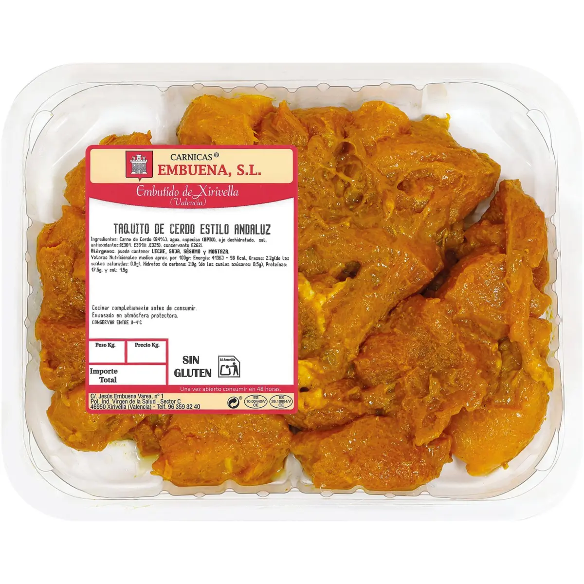 Andalusian-style pork bite Embuena