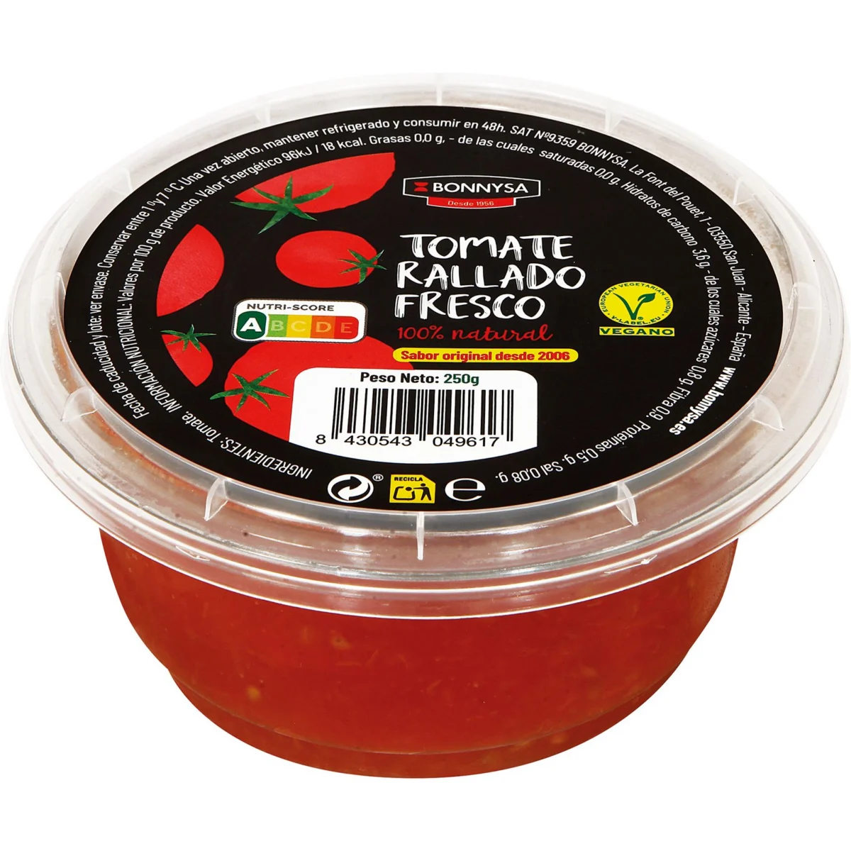 Tomate Rallado Tarrina Bonnysa