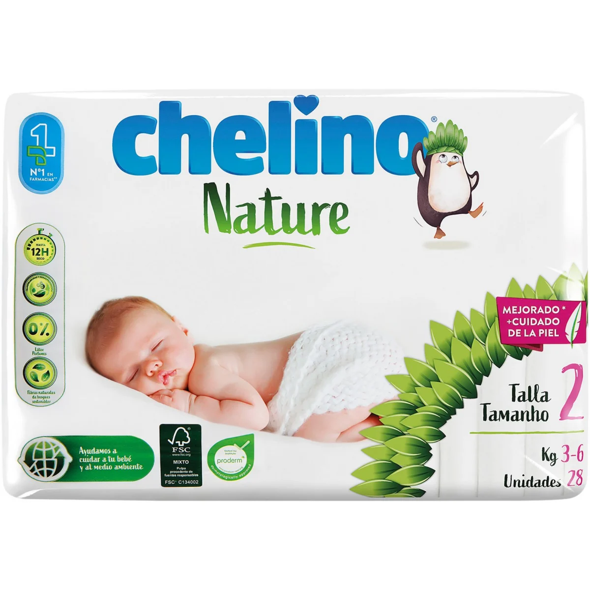 Bolquer Nature talla 2, 3-6 kg Chelino
