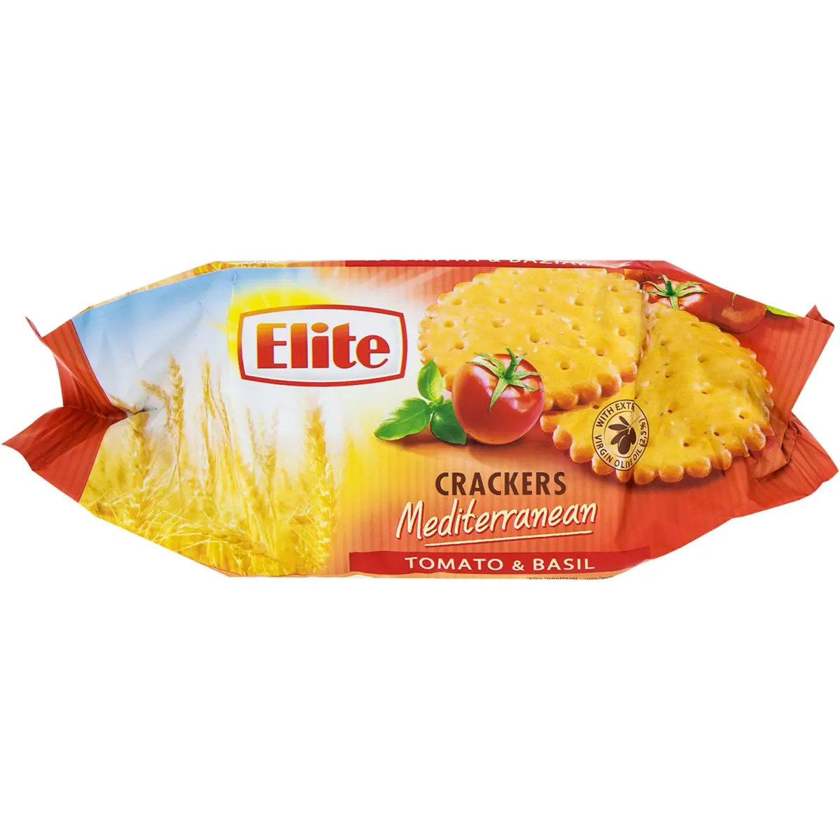 Cracker mit Tomate und Basilikum Elite