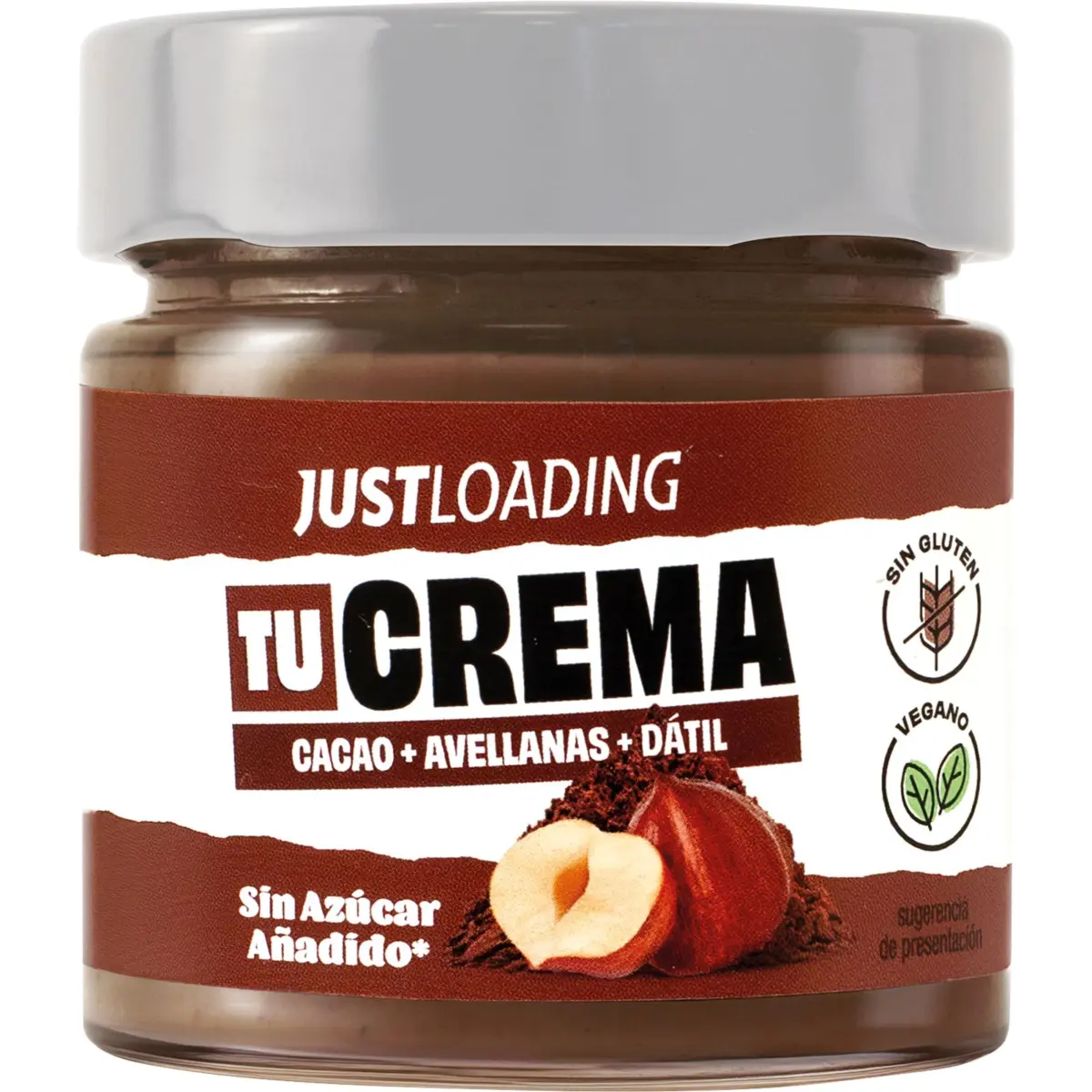 Crema Cacao y Avellanas con Dátil 100% Tarro Just Loading