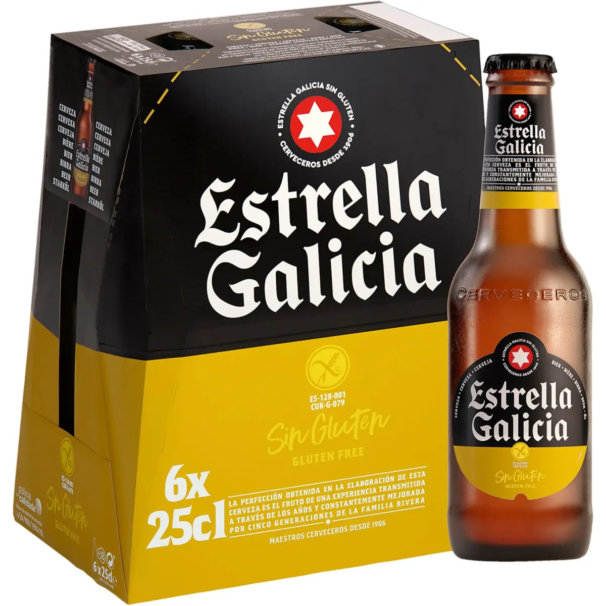 Cerveza sin Gluten Pack de 6 botellas E.galicia