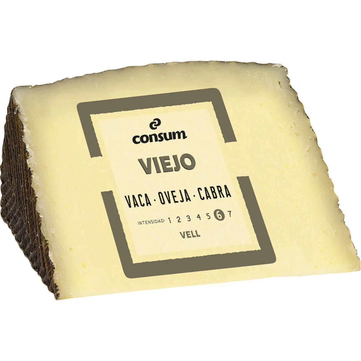 Formatge vell de barreja de llets, tall Consum