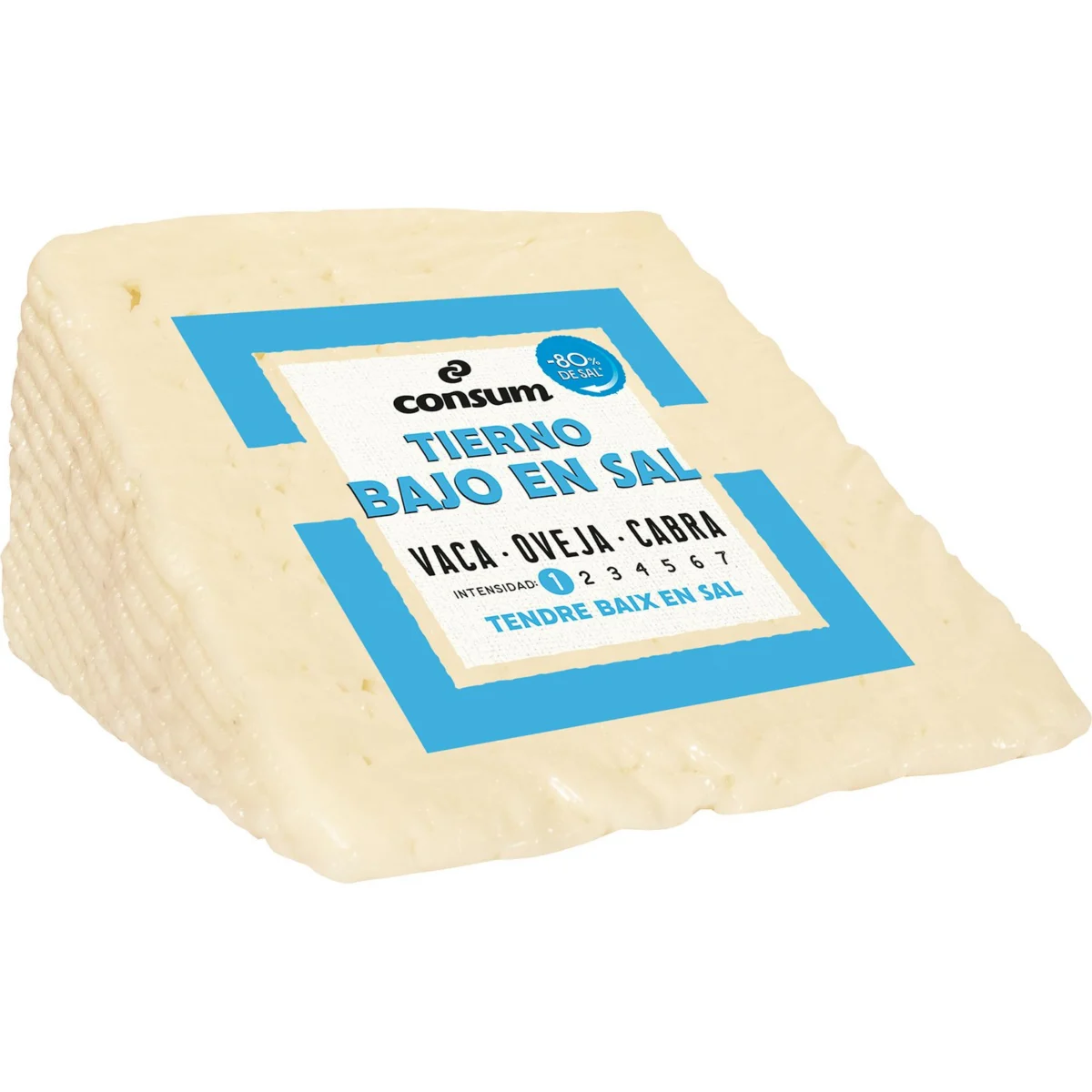Formatge tendre baix en sal, tall Consum
