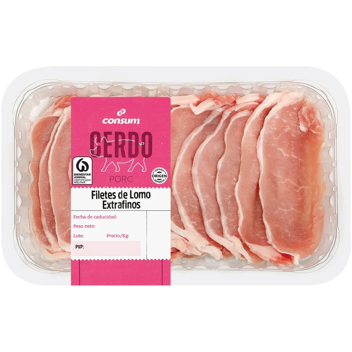 Extra-thin pork loin steaks Consum