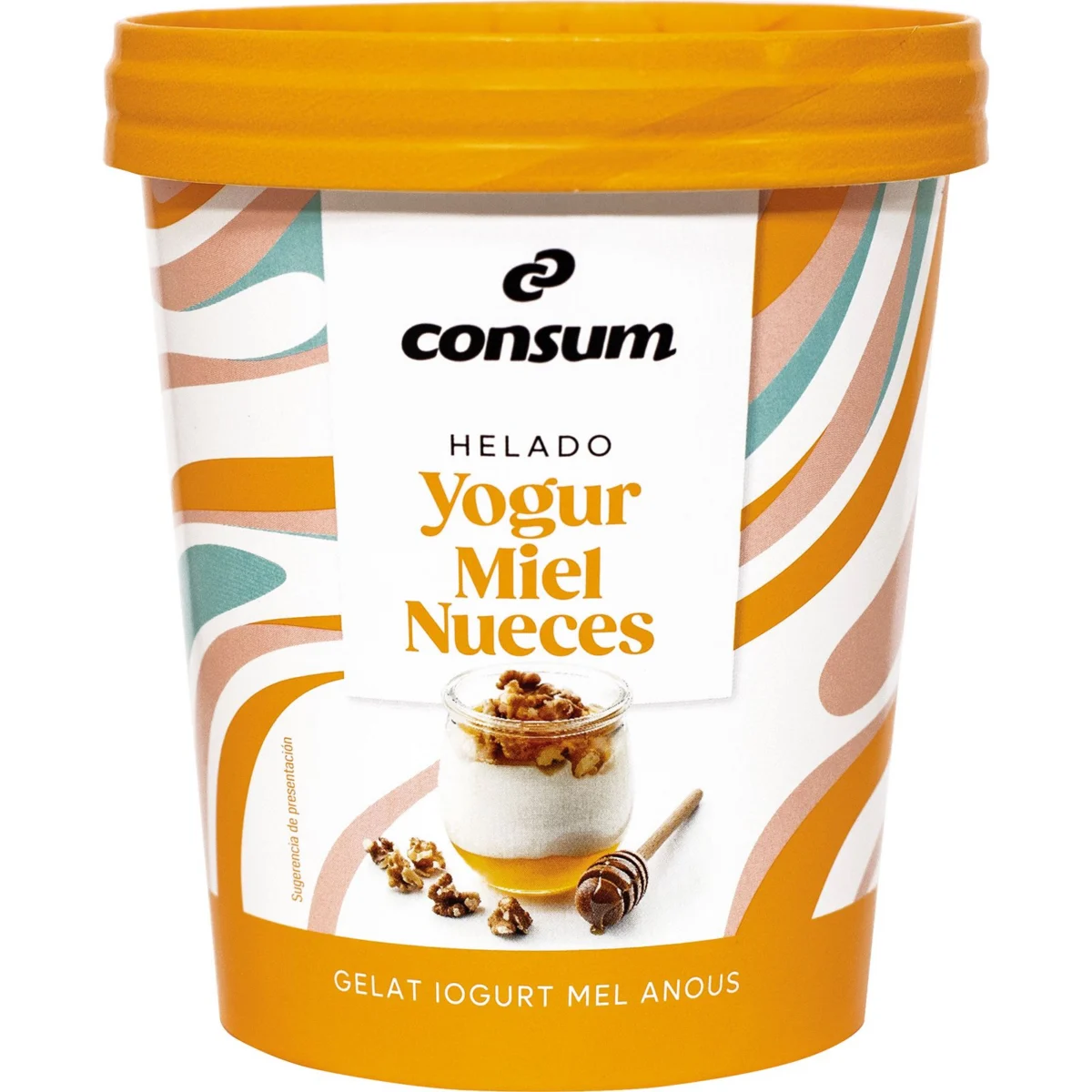 Crème glacée au yaourt, miel et noix Consum