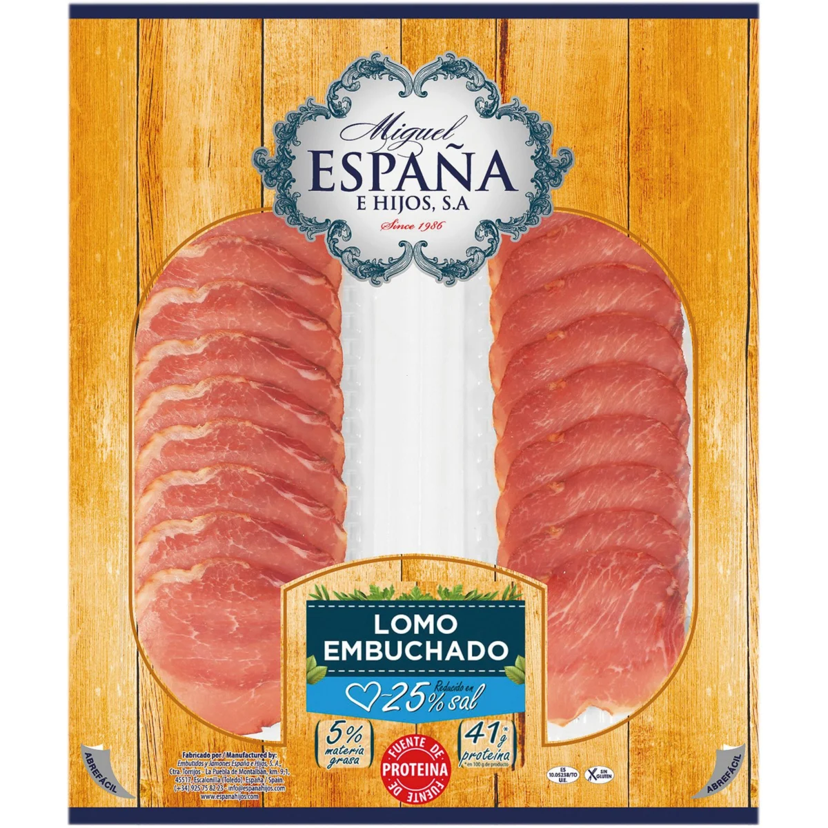 Salt-cured pork loin with 25% less salt Emb. España