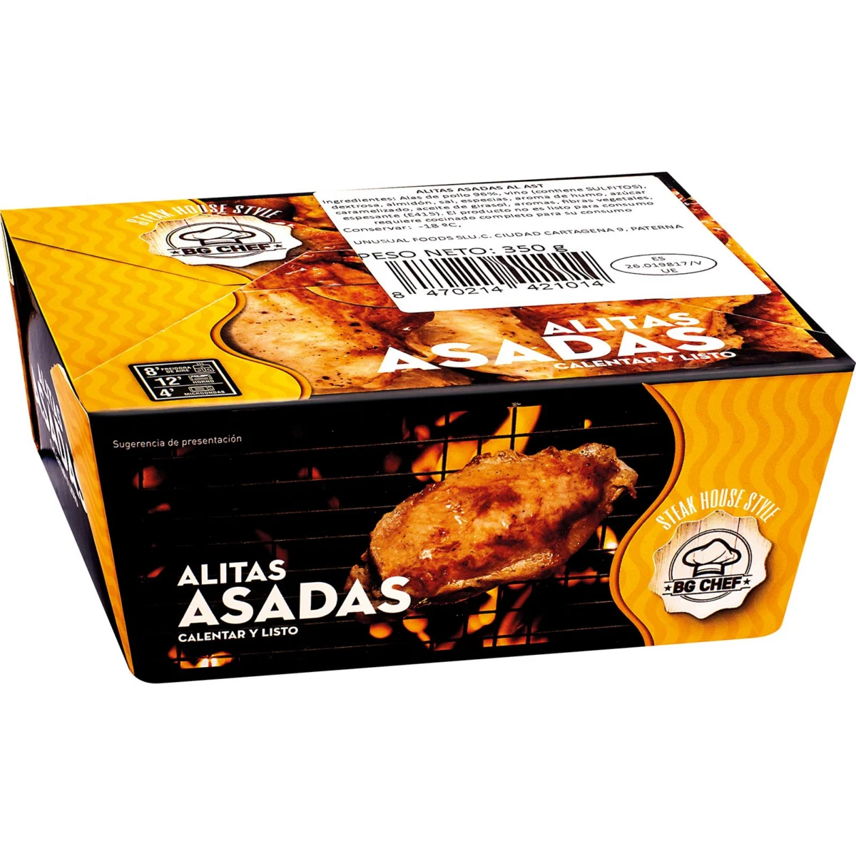 Roasted chicken wings, L'Ast flavour Unusual