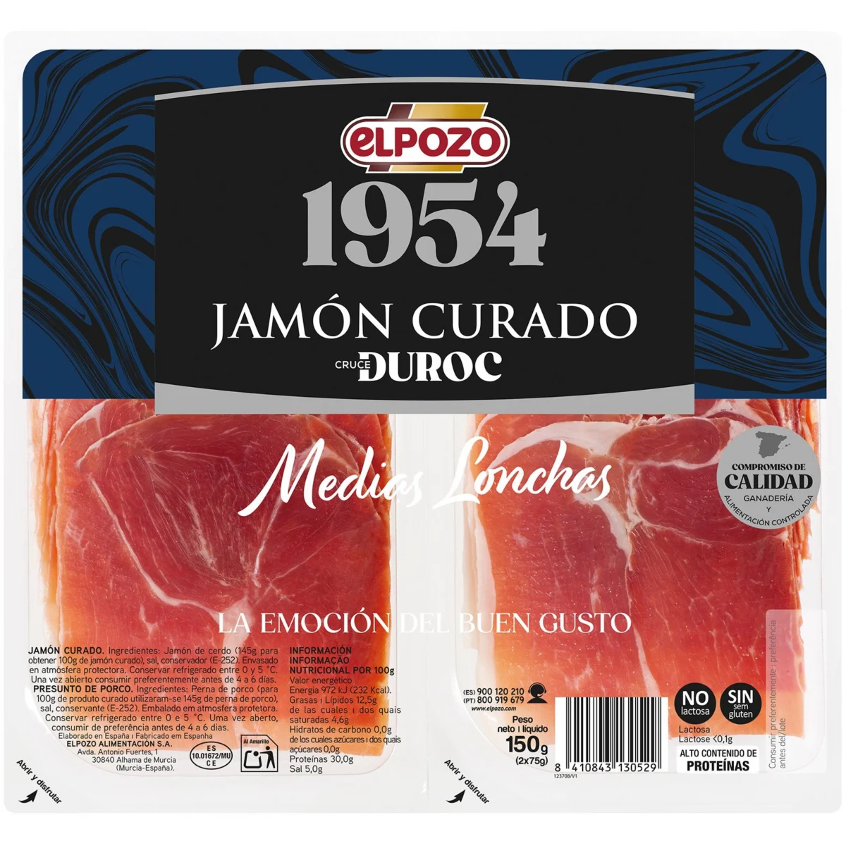 Cured Ham from Duroc Cross Elpozo 1954