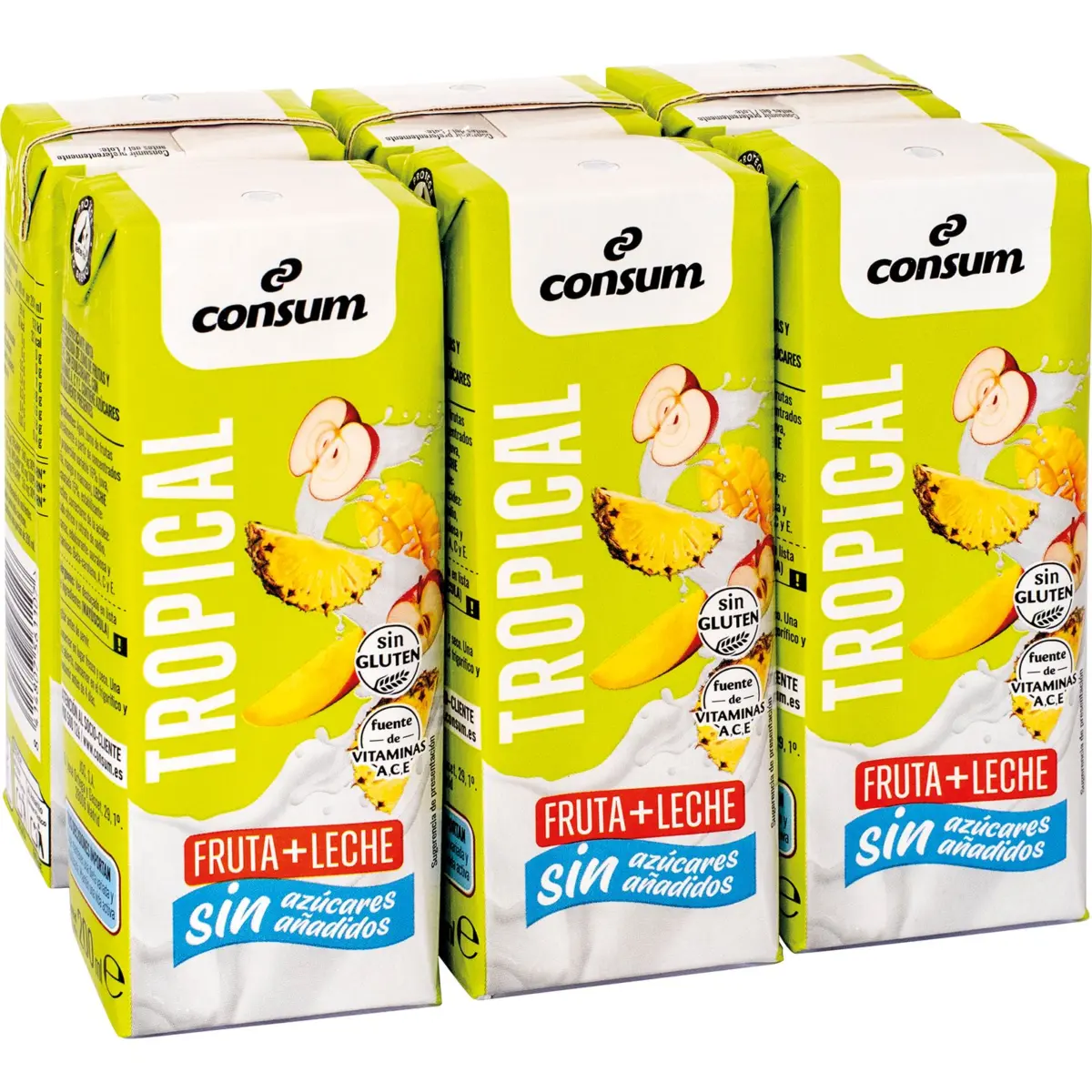 Fruta + Leche Tropical Sin Azúcares Añadidos Consum