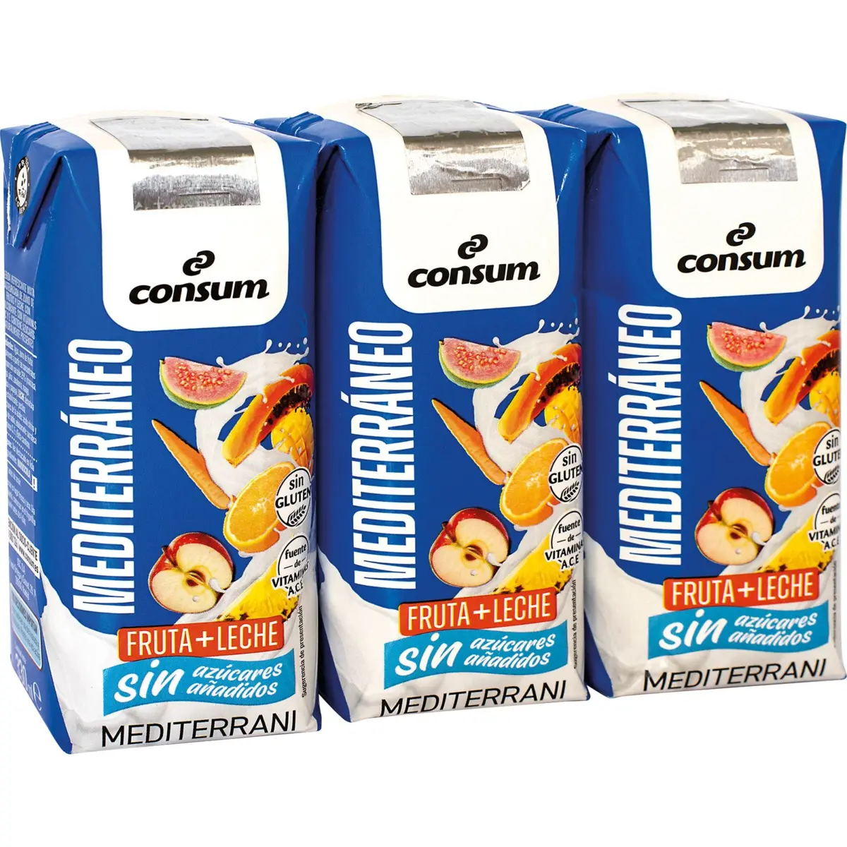 Fruta+Leche Mediterráne Sin Azúcares Añadidos Consum