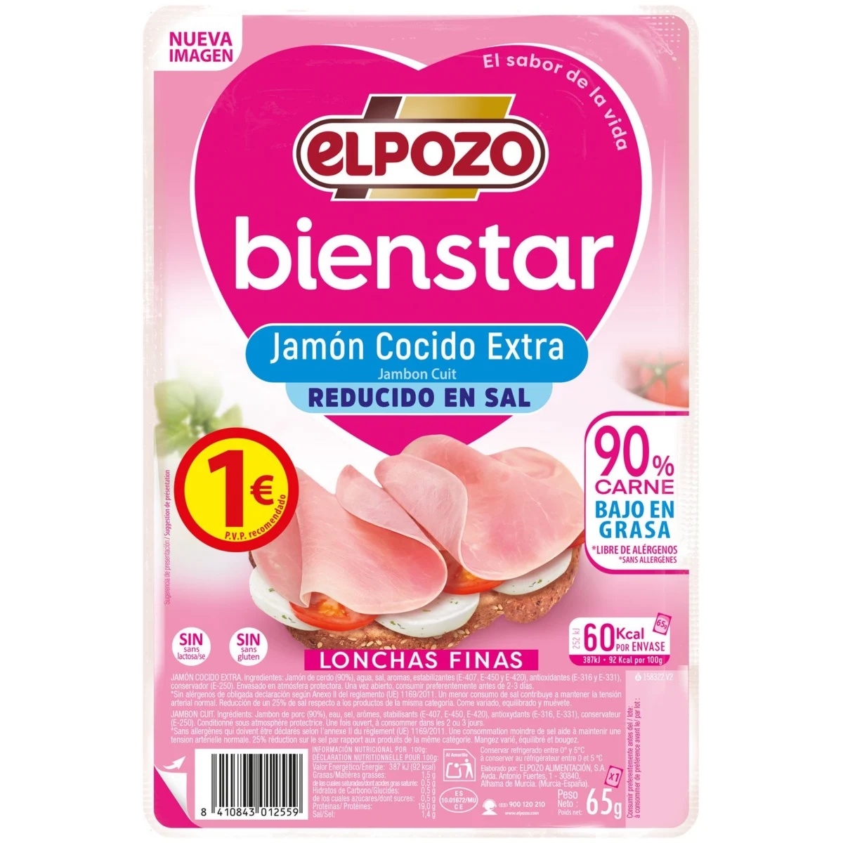 Reduced-Salt Extra Cooked Ham Bienstar