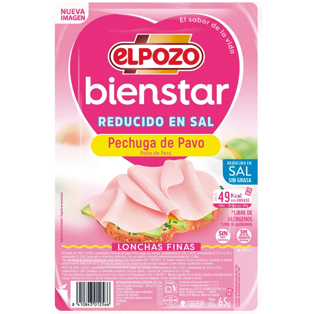 Blanc de dinde à teneur réduite en sel Bienstar