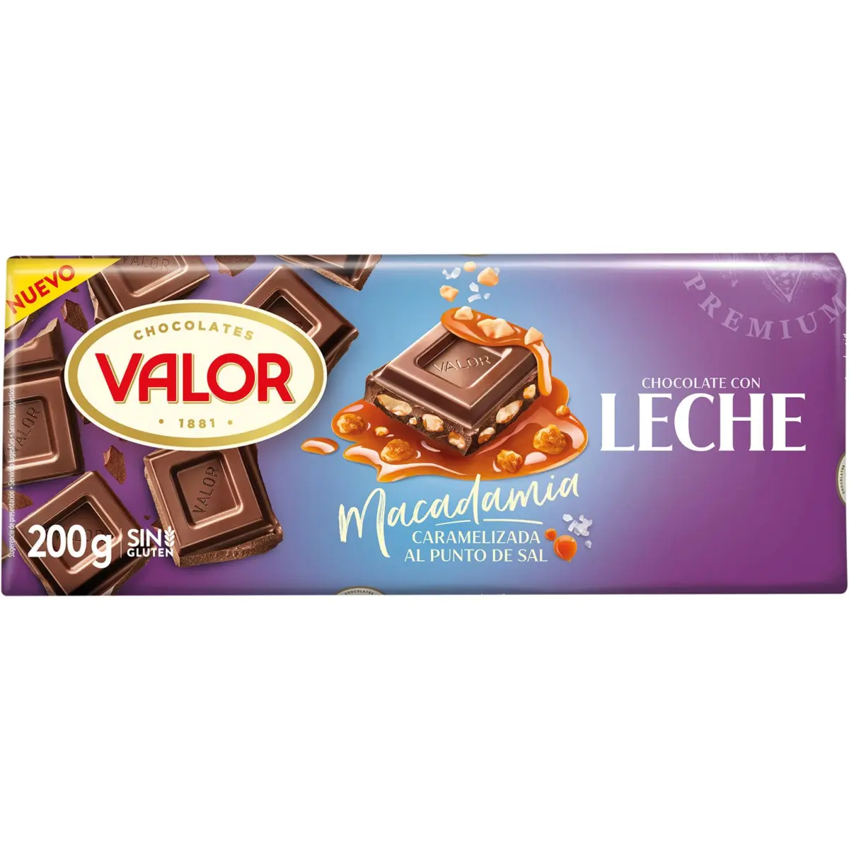 Chocolate con Leche Macadamia y Sal Valor