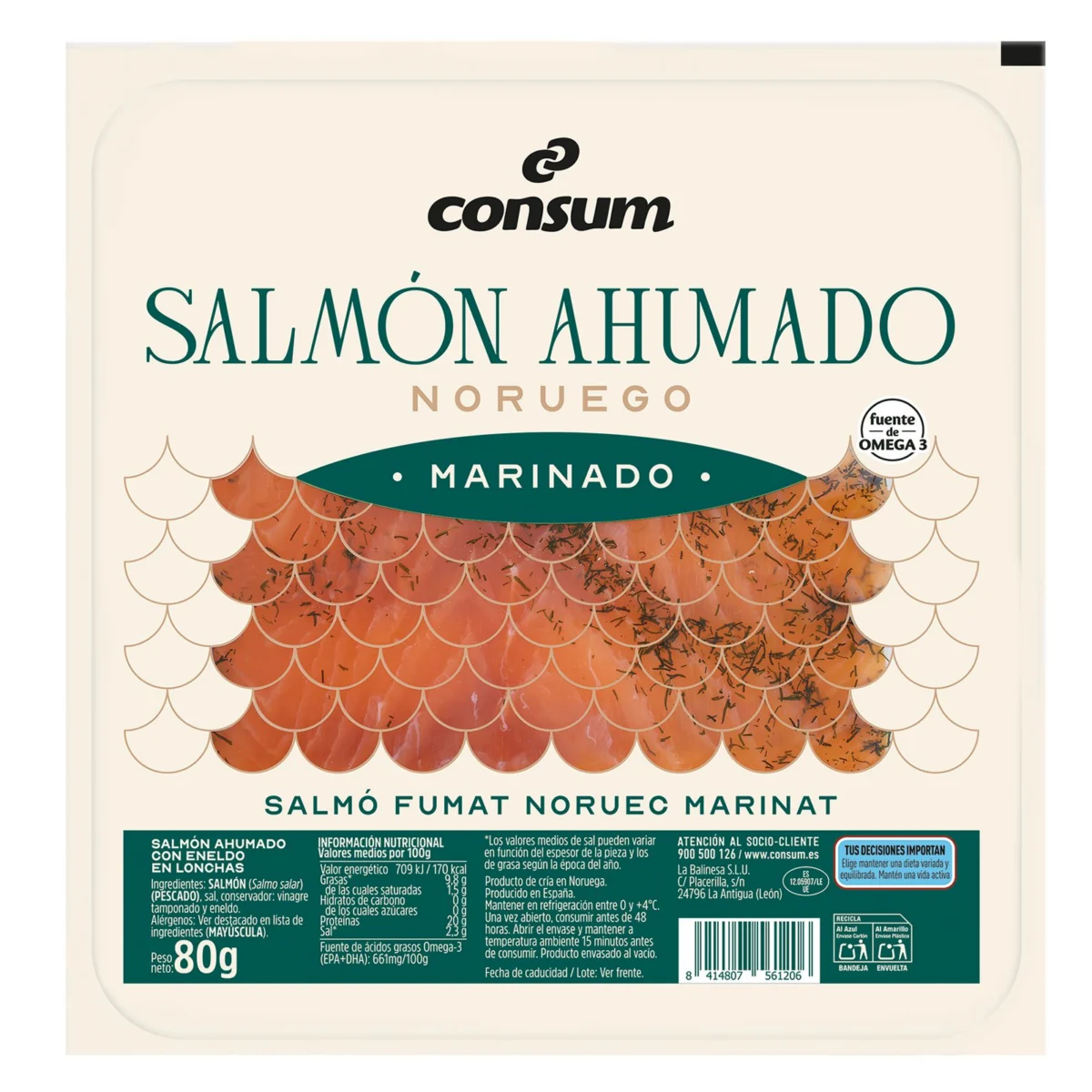 Marinated Norwegian smoked salmon Consum