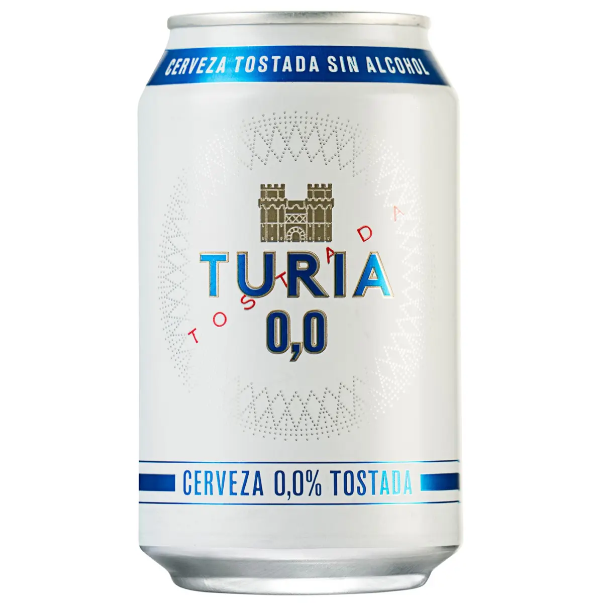 Cervesa torrada 0,0 %, llauna Turia