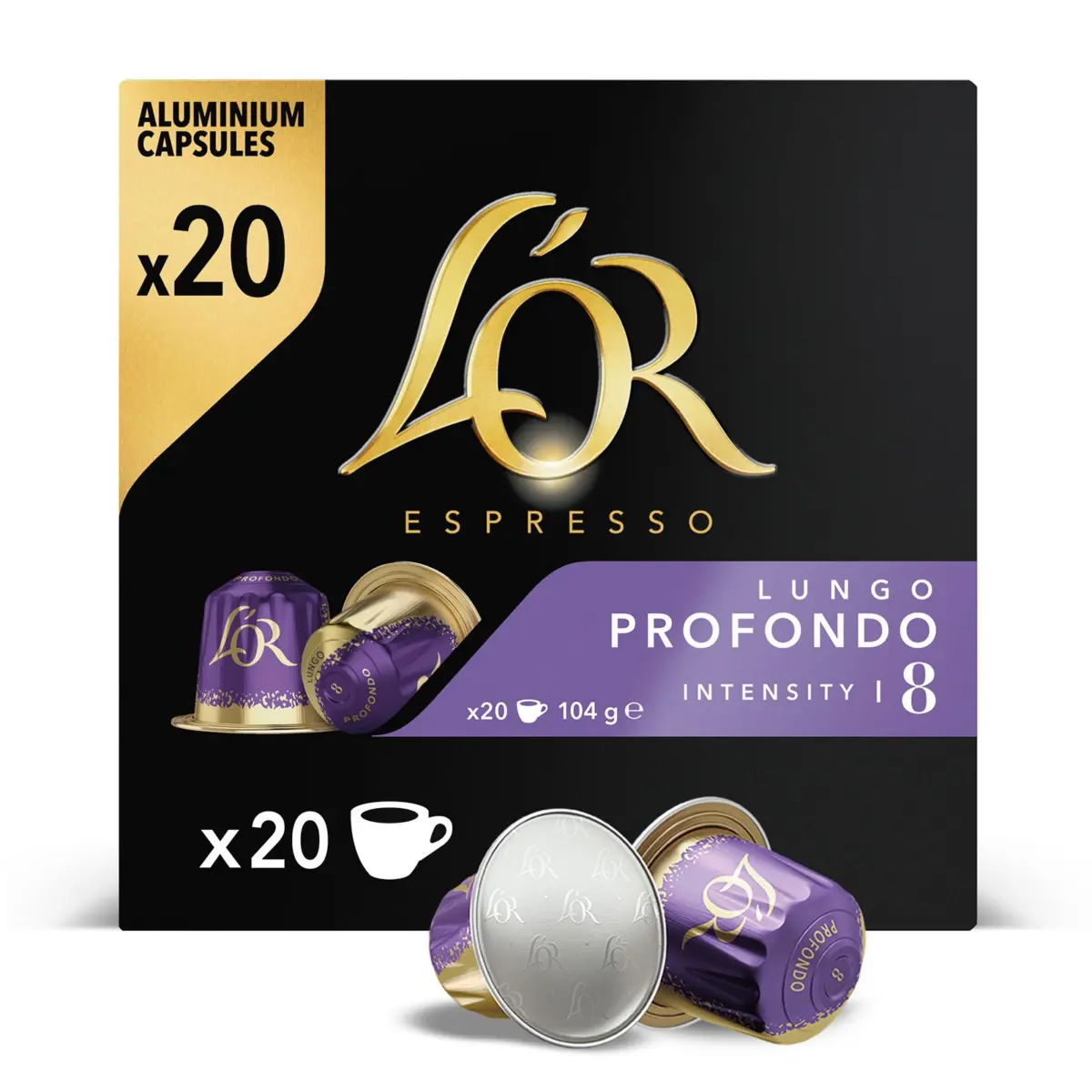 Café Espresso Lungo, 20 capsules L'or