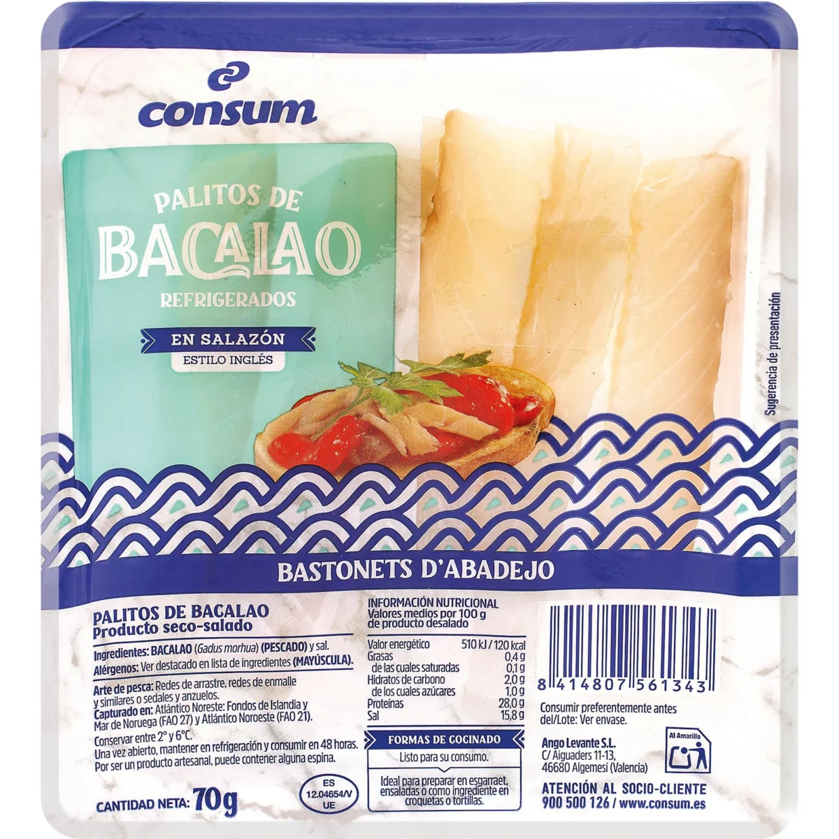 English-Style Cod Sticks Consum