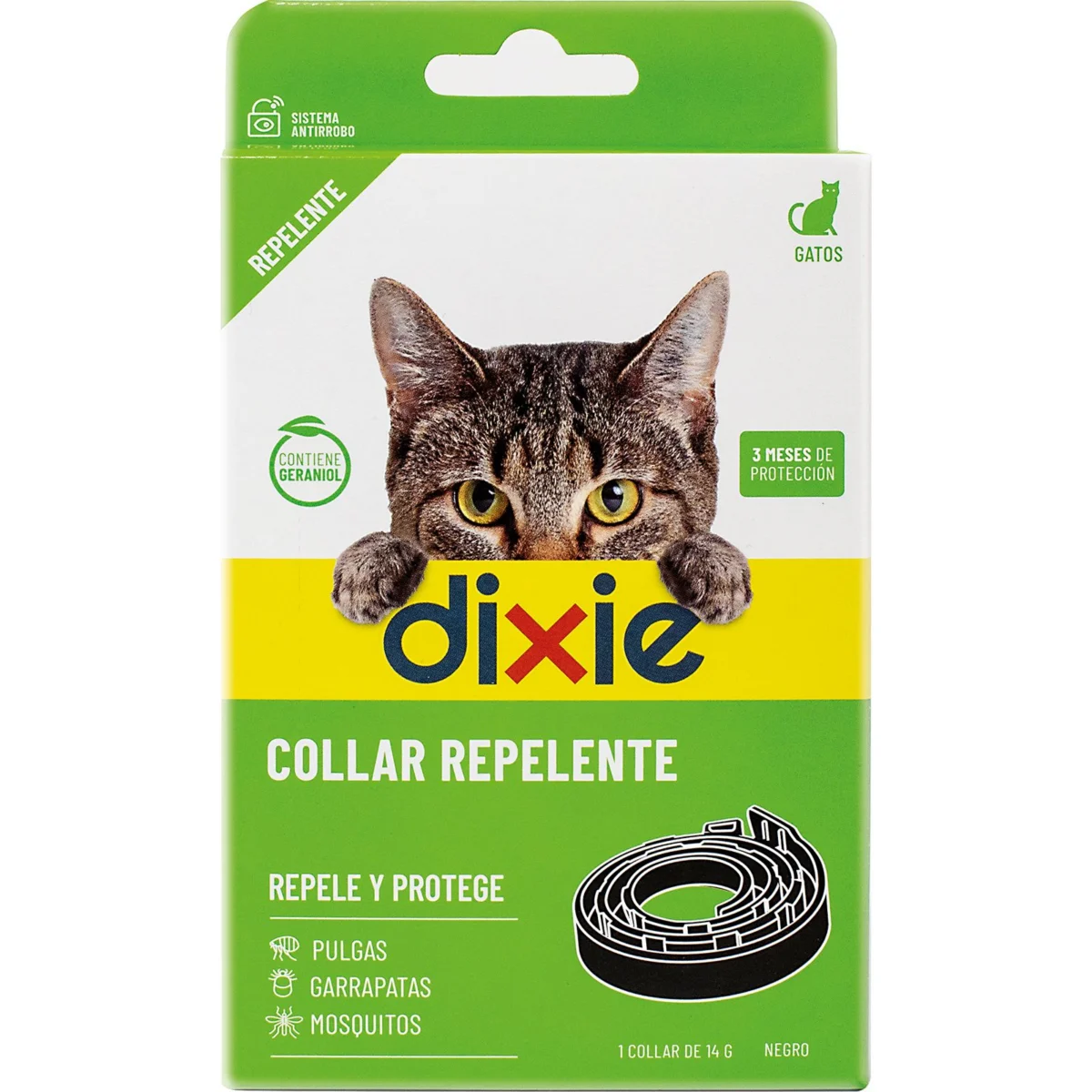 Collier répulsif noir pour chats Dixie