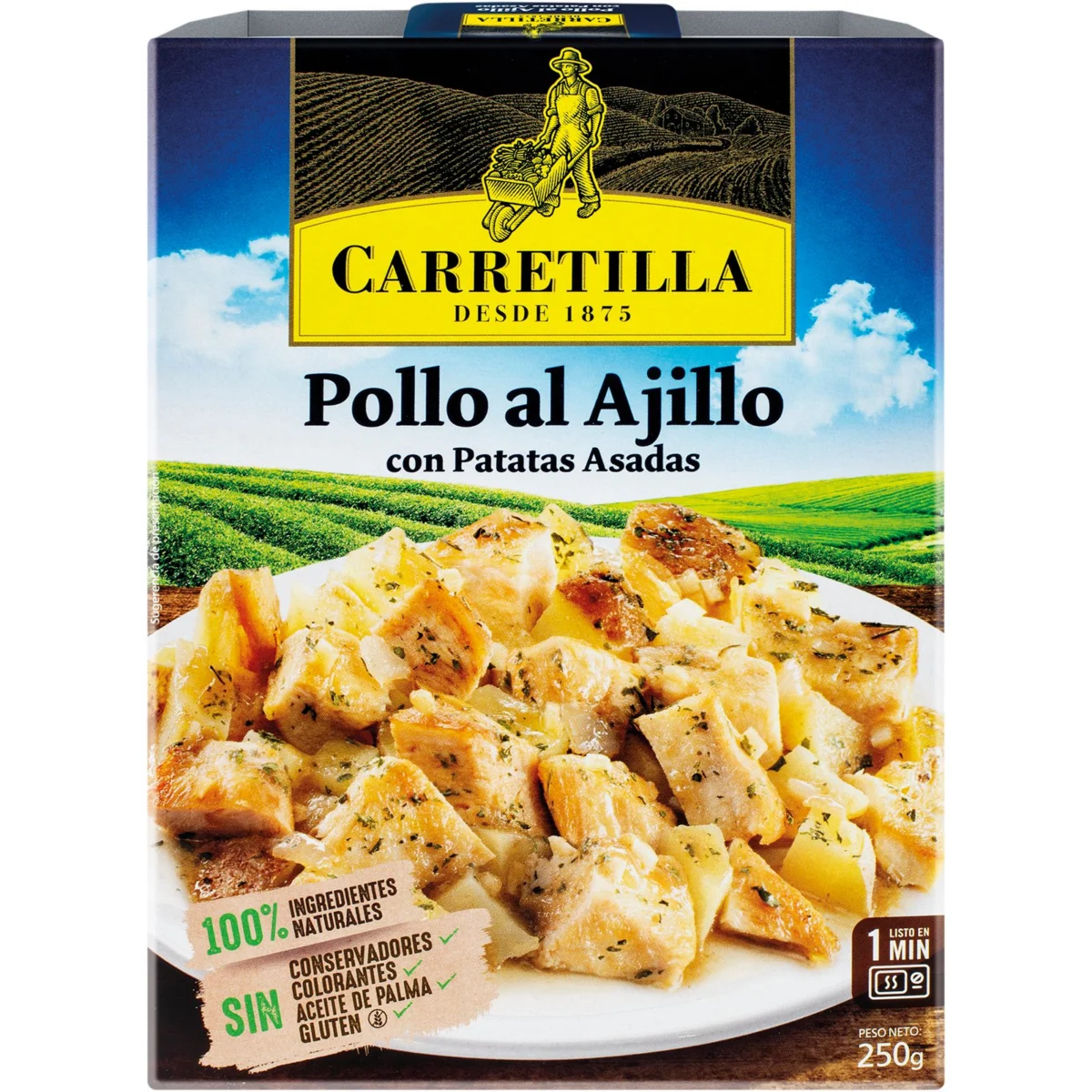 Garlic chicken with roasted potatoes Carretilla
