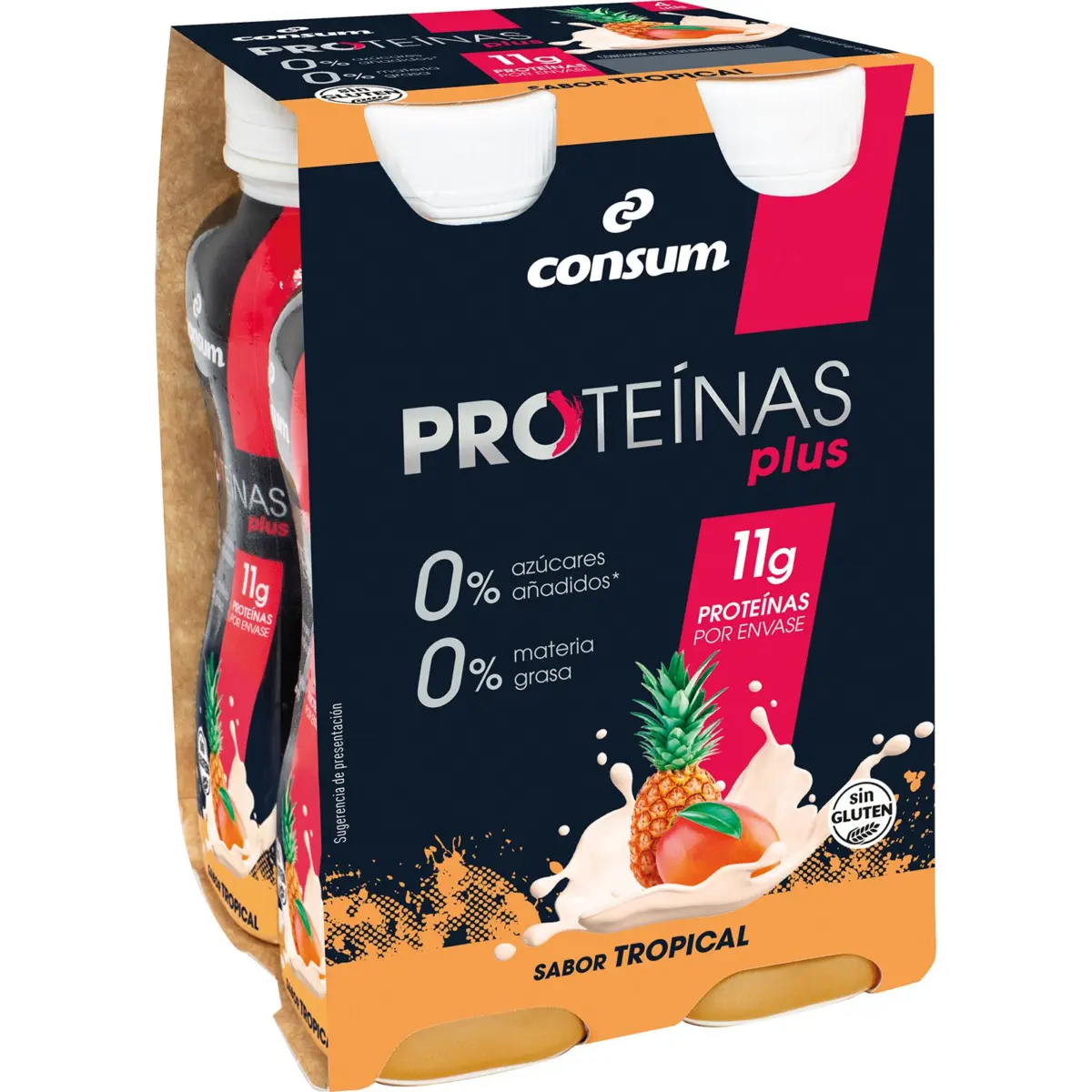 Trinkjoghurt 0%0% Protein, tropischer Geschmack Consum