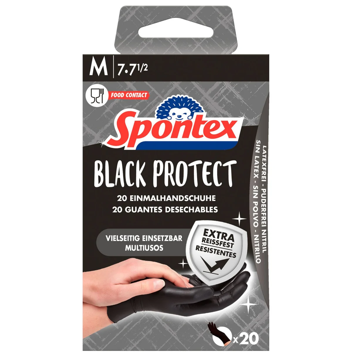 Gants jetables en nitrile, taille M Spontex