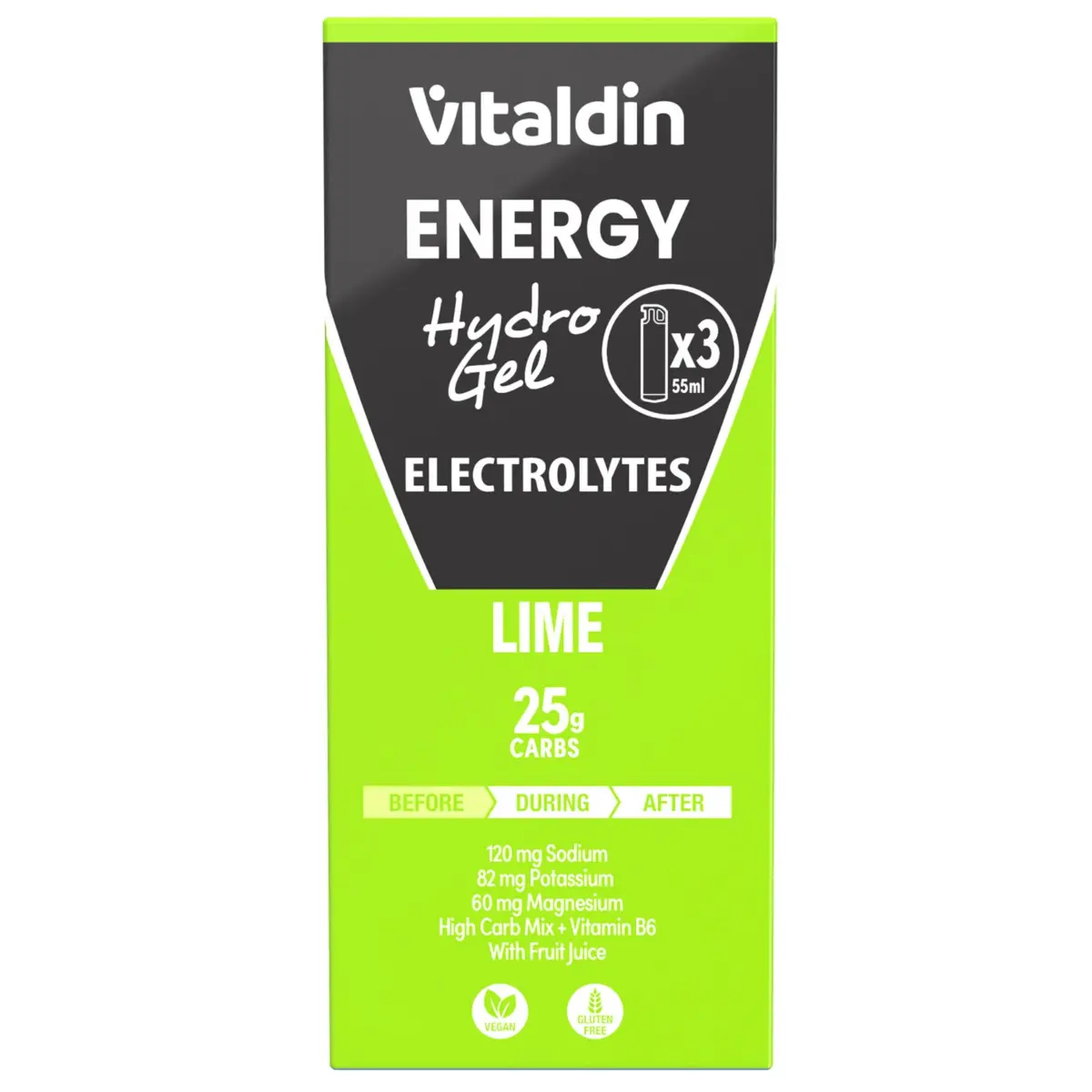 Gel Hydro citron vert, 3 unités, électrolytes Vitaldin