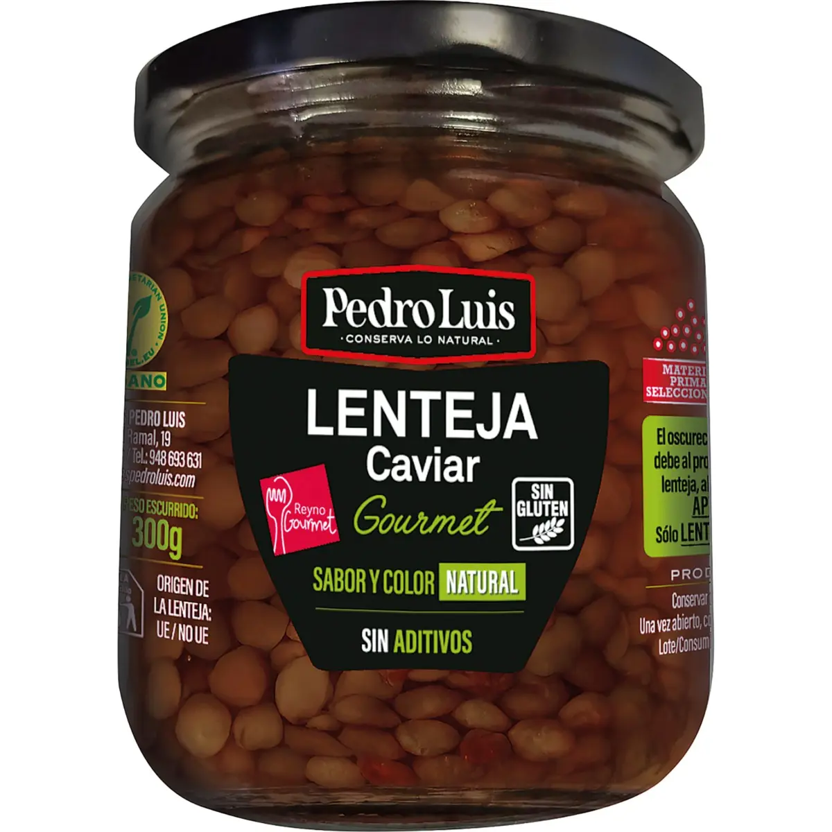 Lentilles caviar sans gluten Pedro Luis
