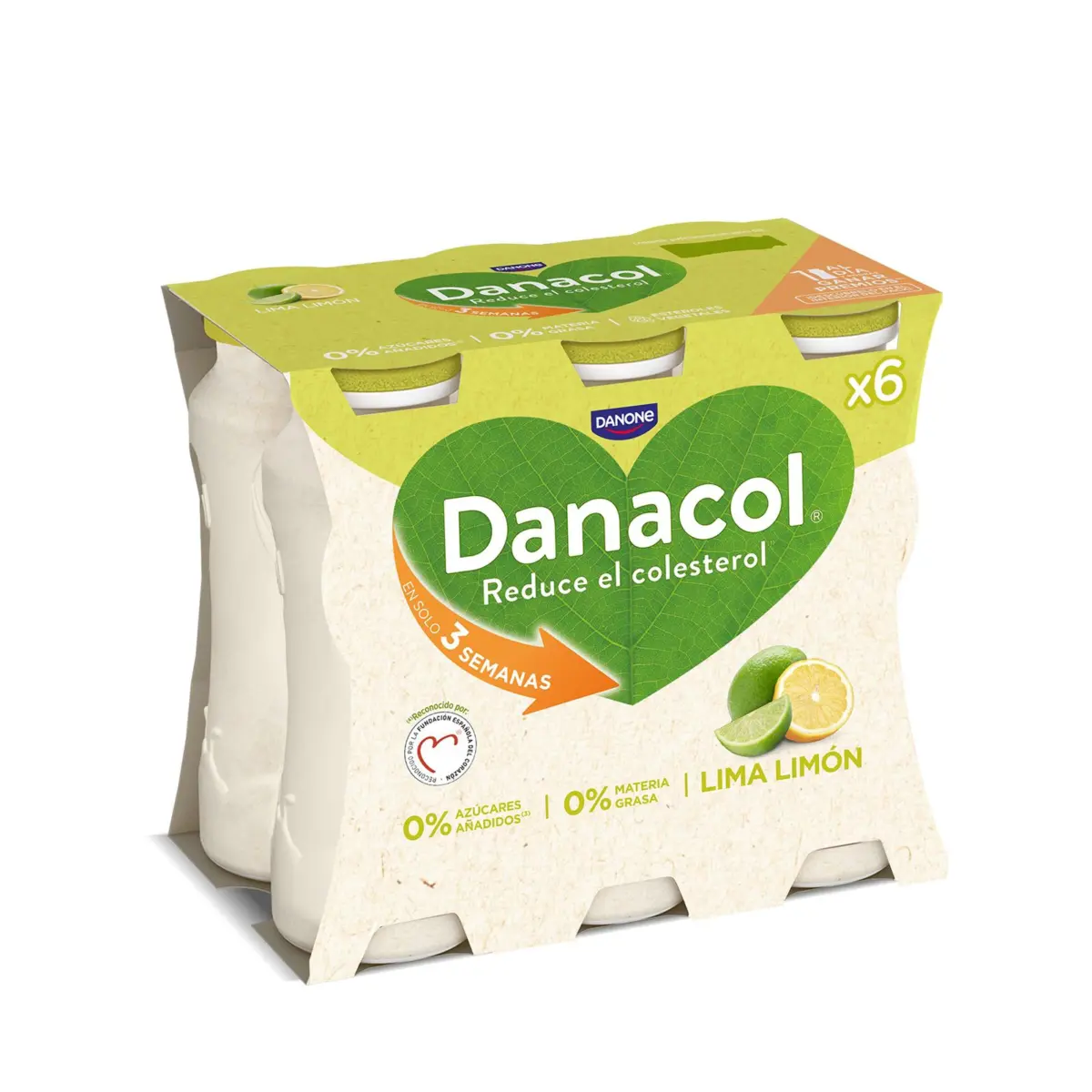 Danacol Beber 0%% Lima-Limón 6+2 gratis Danone