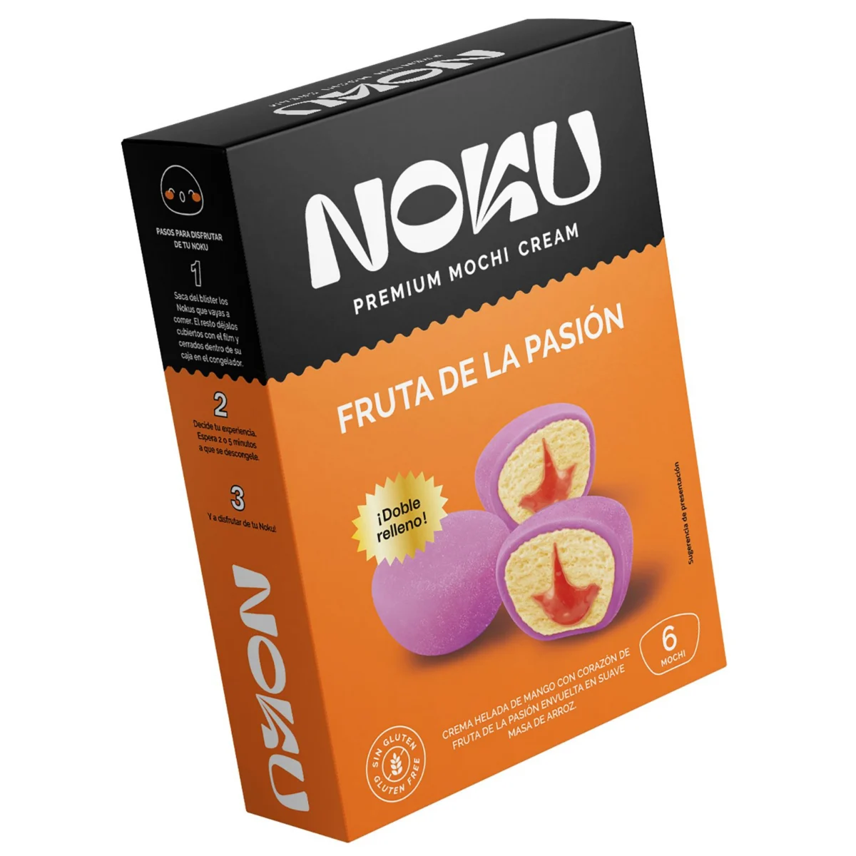 Mochi mit Passionsfrucht, 6 Stück Noku