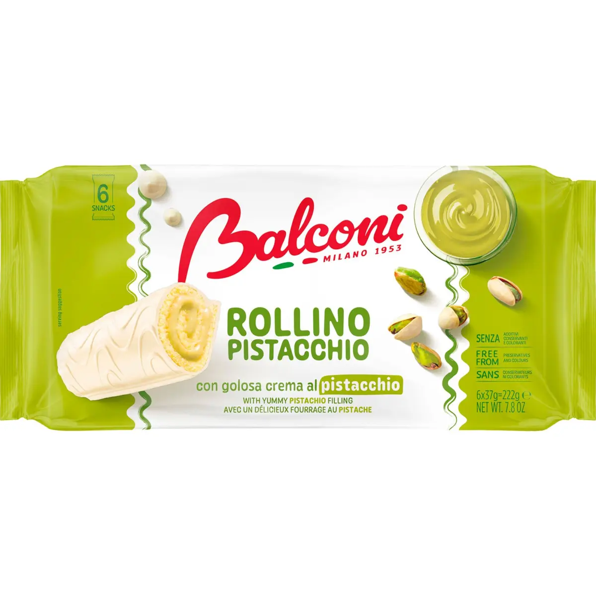 Rollino à la pistache 6 unités Balconi